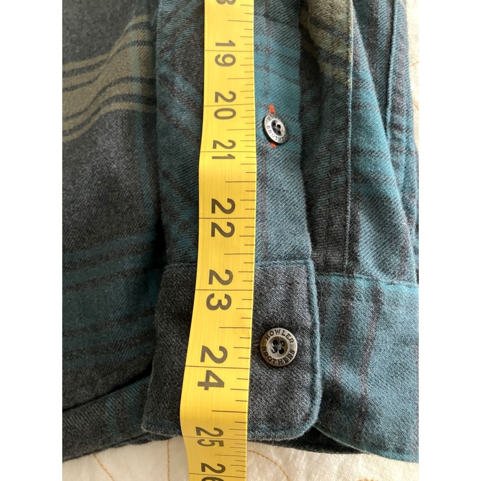 Howler Brothers Howler Bros Shirt Mens Small Blue Green Plaid Flannel Button-Down Long Sleeve Shirt Size US S / EU 44-46 / 1 - 7 Thumbnail