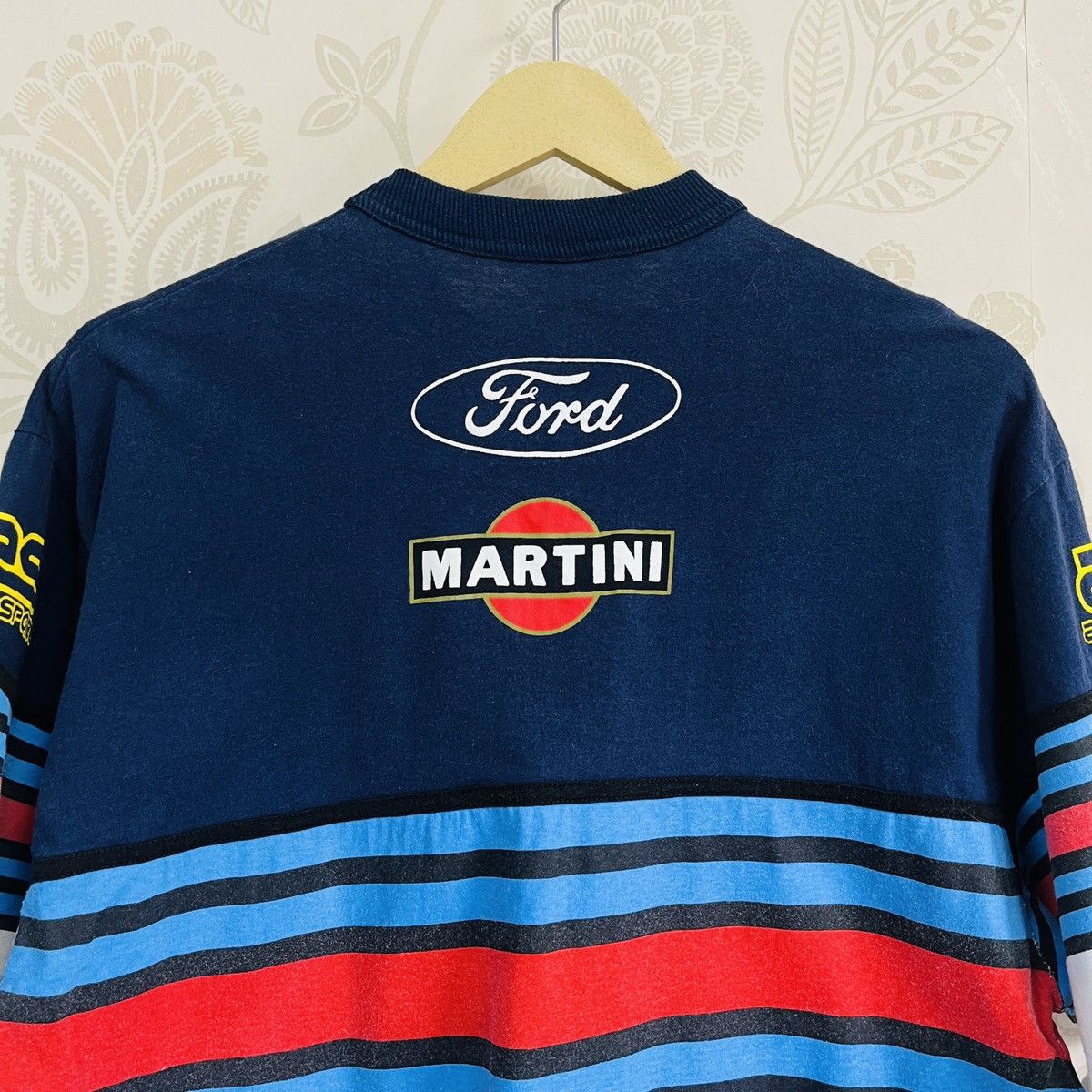 Ford × Pirelli × Vintage Vintage Ford Martini Racing Blue White TShirt Size US M / EU 48-50 / 2 - 17 Thumbnail
