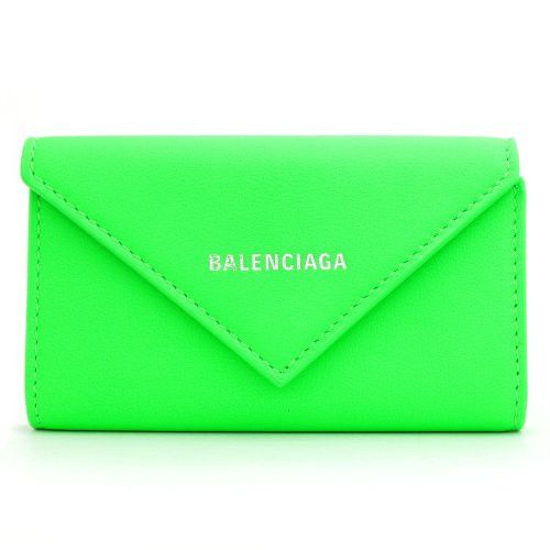 image of Balenciaga O1Mt1Gz0424 Size: Os Key Case In Green, Men's