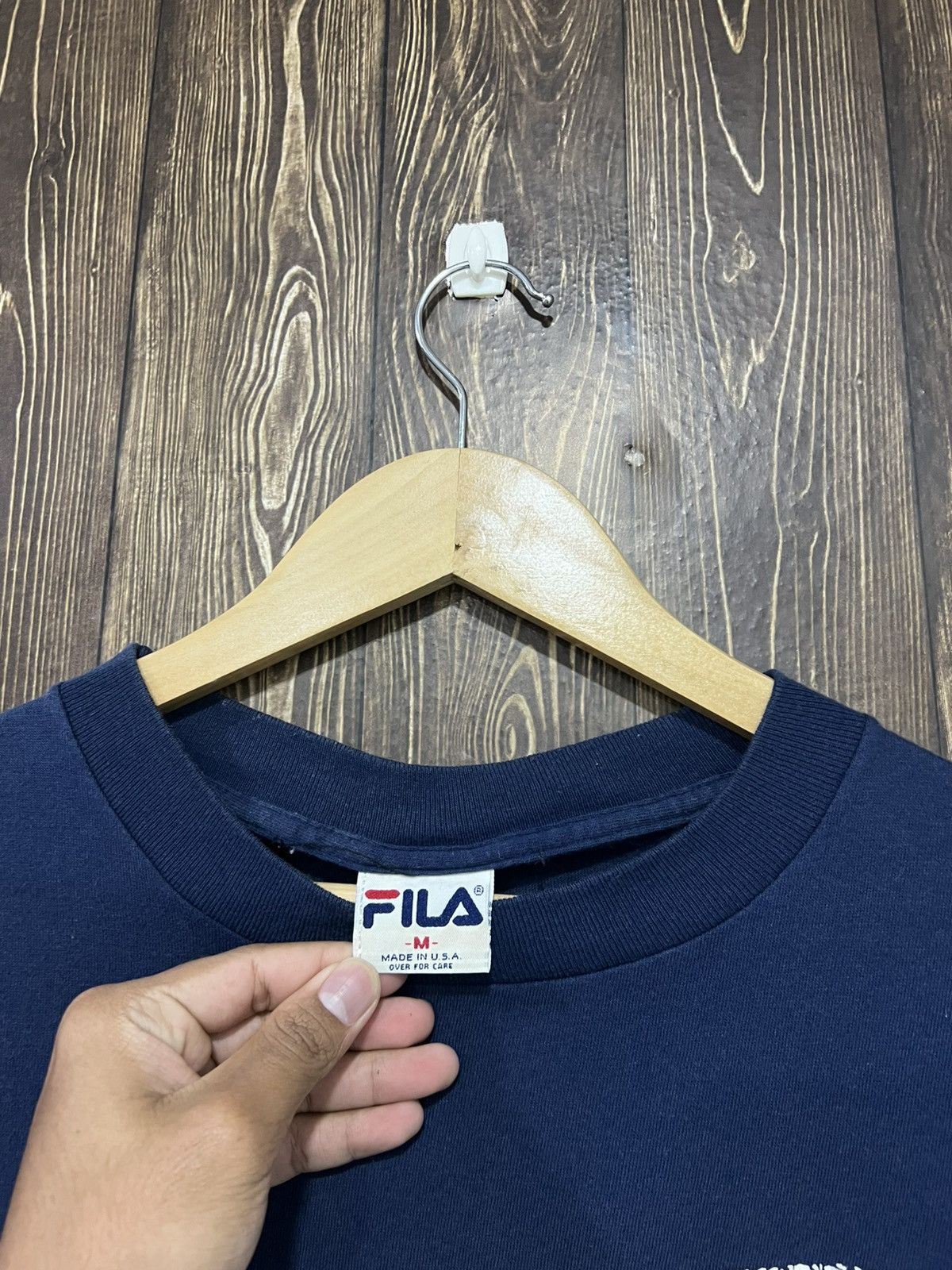 Fila Vintage 90s Fila Big Logo Tshirt Size US L / EU 52-54 / 3 - 6 Thumbnail
