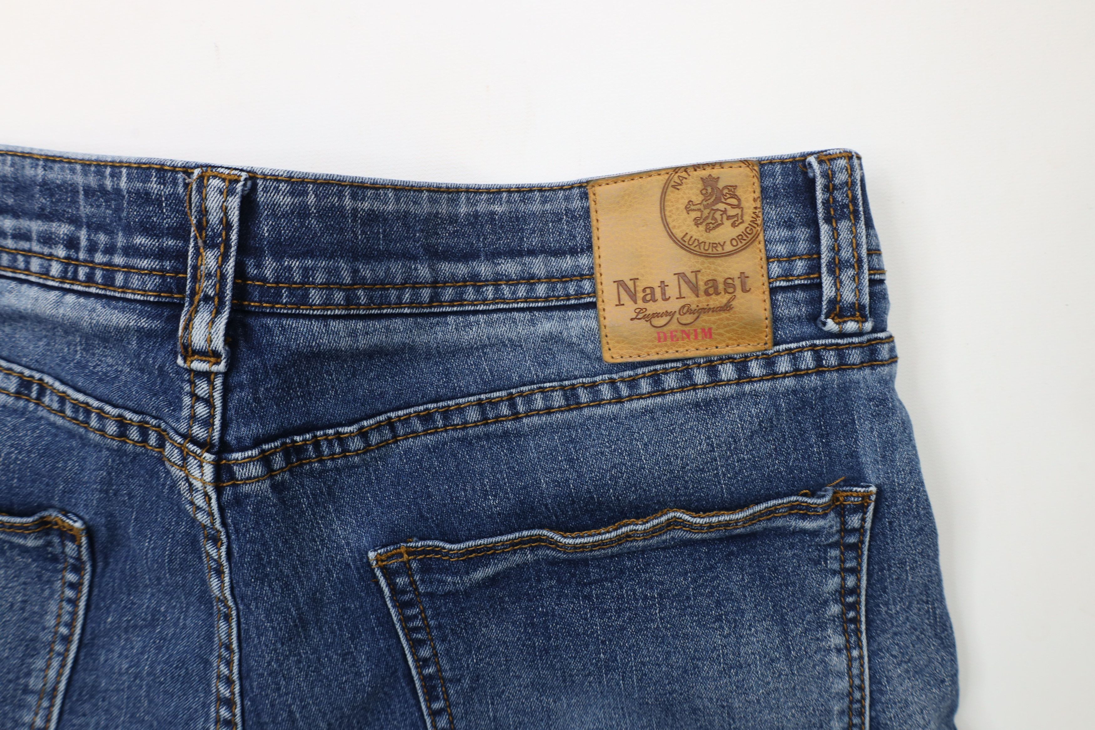 Nat Nast × Vintage Nat Nast Luxury Originals Straight Leg Denim Jeans Blue Size US 36 / EU 52 - 13 Thumbnail