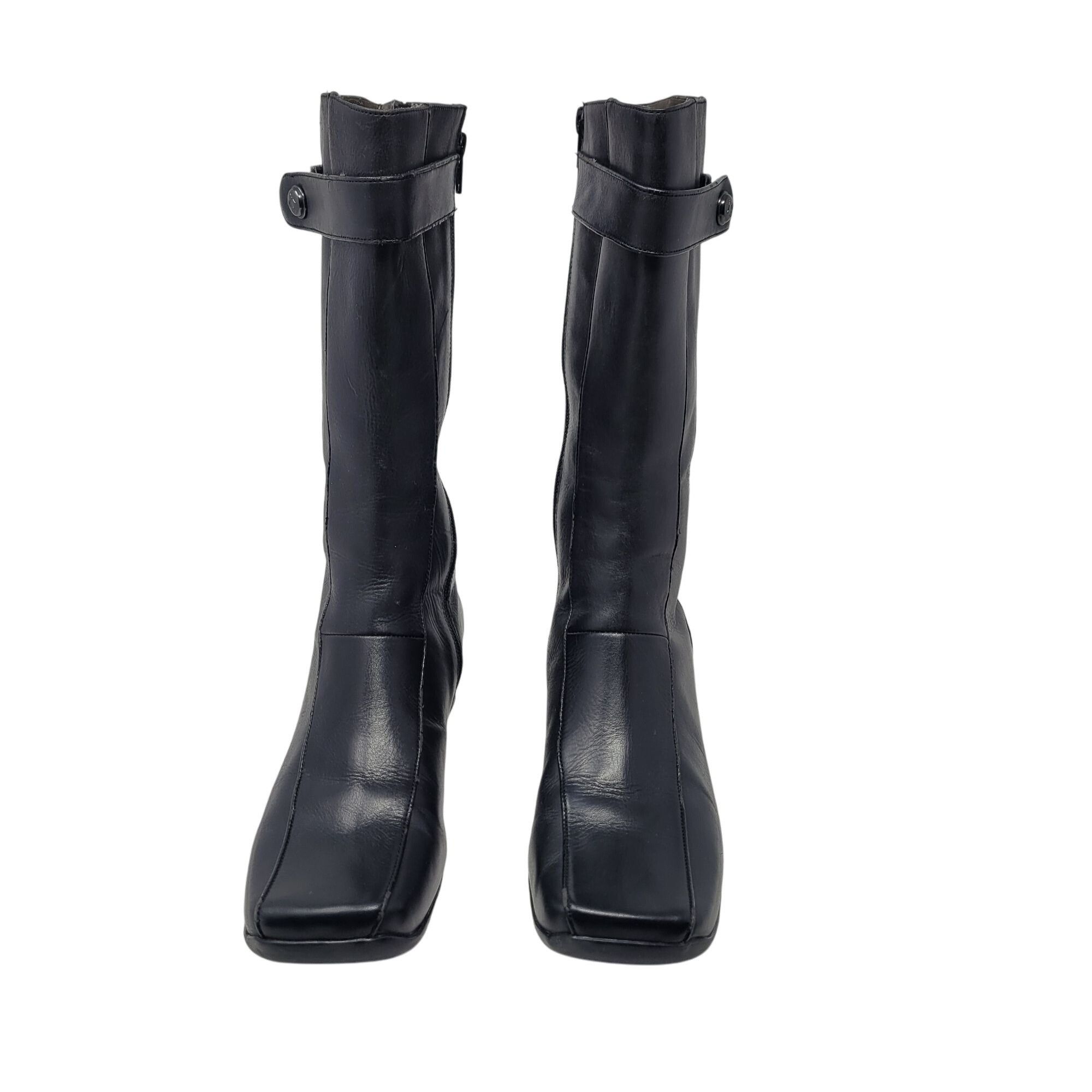 Designer Kenneth Cole Reaction Sz 9.5 Black Leather Jonely Lonely Boo Size US 9.5 / IT 39.5 - 2 Thumbnail