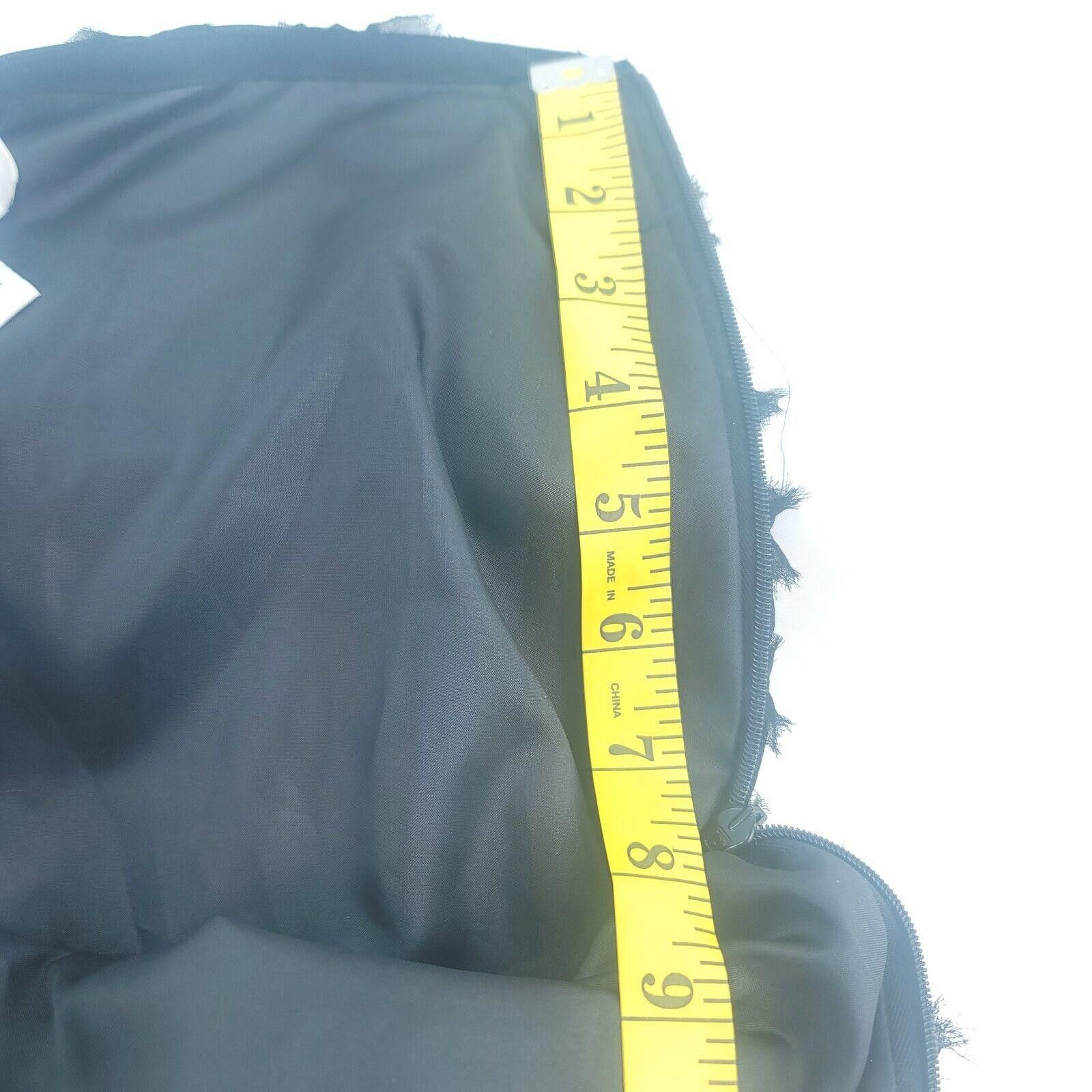 Designer Vintage Catchet Women's Size 8 Black Riffled Straight Skirt Size 30" / US 8 / IT 44 - 6 Thumbnail
