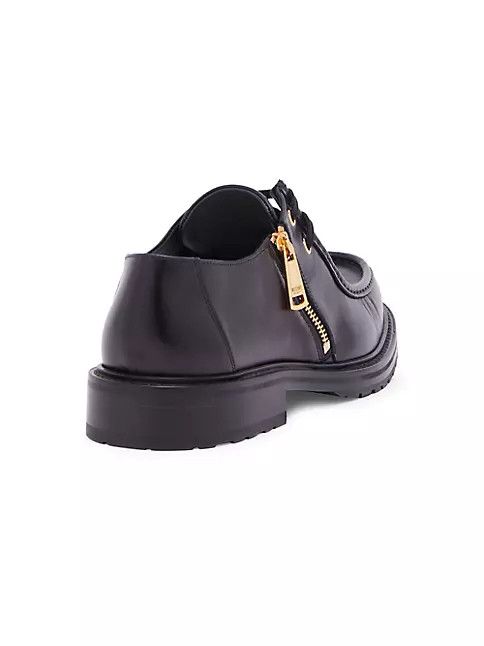 Moschino o1y0225 Leather Laced Shoes in Black Size US 11 / EU 44 - 3 Thumbnail