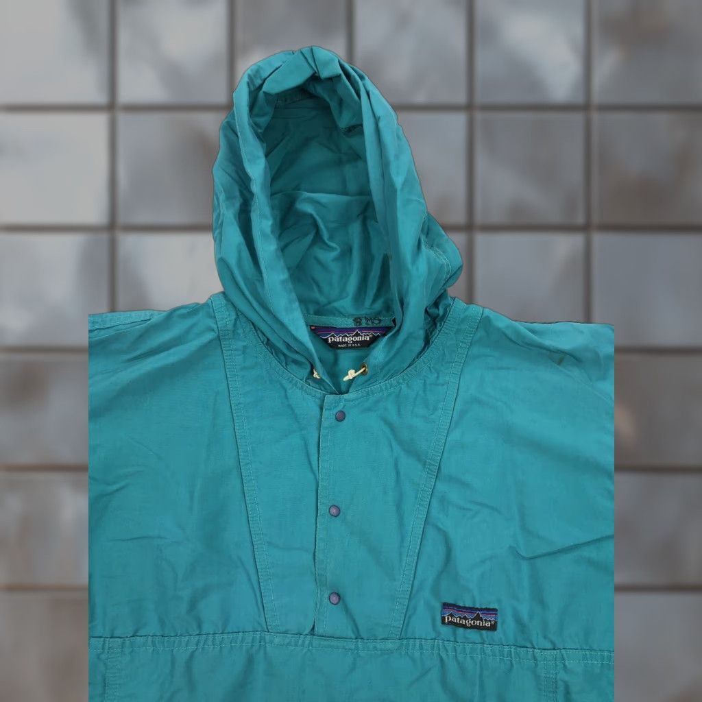 Patagonia VINTAGE Patagonia Anorak Jacket Mens M Teal Hooded Windbreaker USA 80s Outdoor Retro 90s Jacket Size US M / EU 48-50 / 2 - 1 Thumbnail