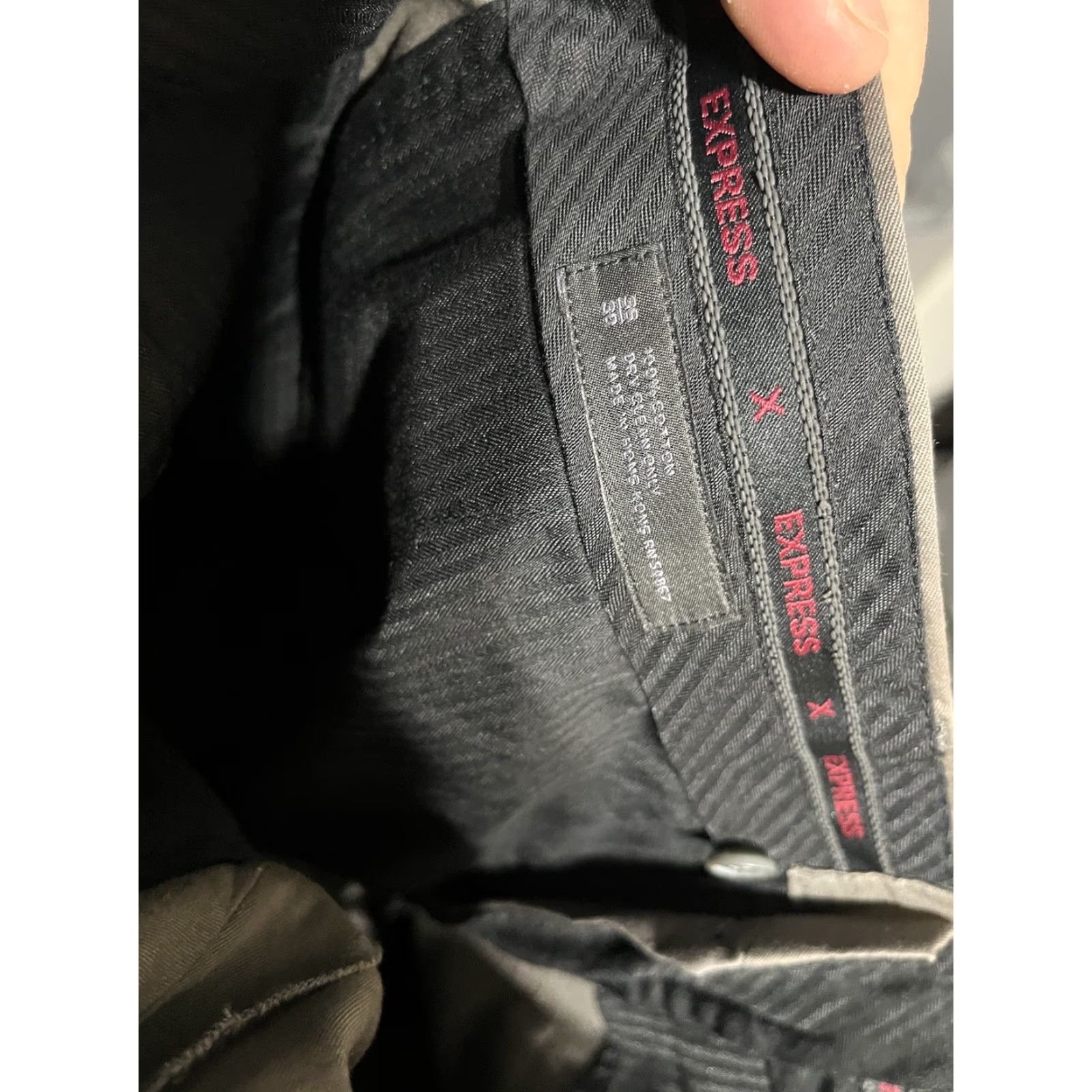 Express Express Mens Stretch Producer Dark Gray SOLID Dress Pants 36x30 Vtg Dress Pants Mens Regular Fit Gray Size US 36 / EU 52 - 6 Thumbnail