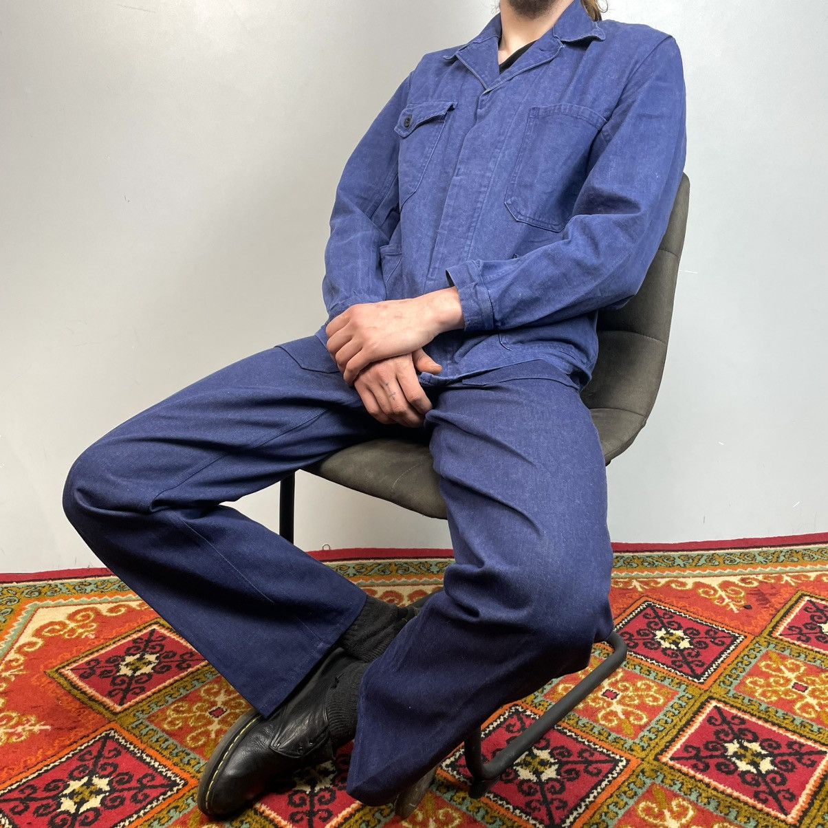 Le Laboureur Vintage 70’s French "Bleu de Travail" Chore Suit sz M Size US M / EU 48-50 / 2 - 2 Thumbnail