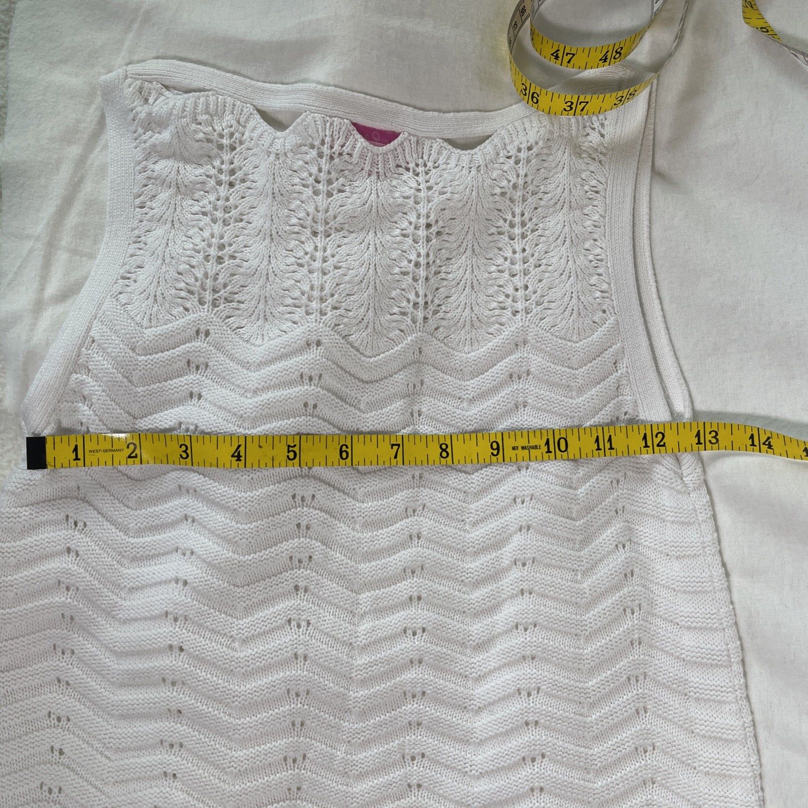 Lilly Pulitzer Lilly Pulitzer White Knit Tank Top - Size XS Size XS / US 0-2 / IT 36-38 - 8 Thumbnail