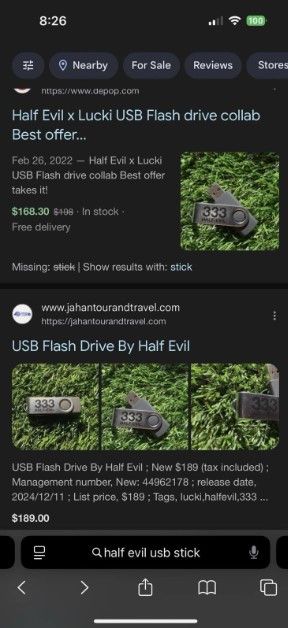 Half Evil Half Evil USB Flash Drive 1/90 *RARE* Size ONE SIZE - 4 Thumbnail