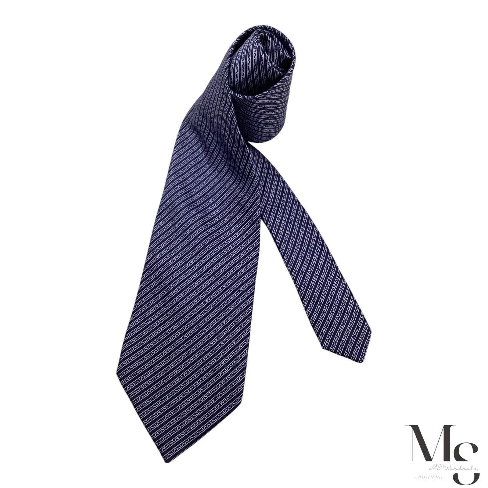 Stefano Ricci STEFANO RICCI XL Blue Striped Luxury Designer Silk Tie Made Size ONE SIZE - 1 Thumbnail