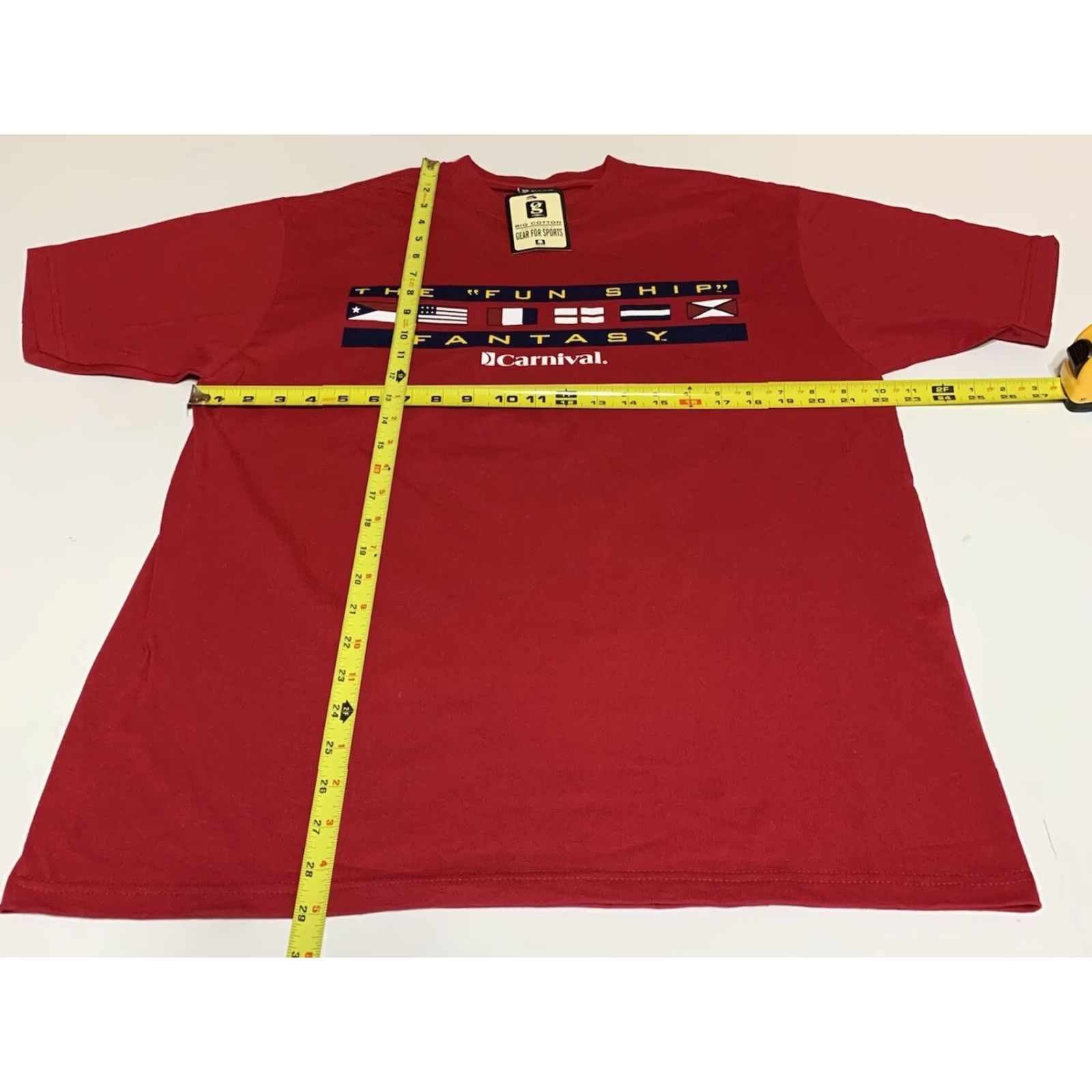 Vintage Gear For Sports Carnival Fantasy The Fun Ship Red Graphic T Shirt L Men Crew Neck Short Sleeve NWT Ship Cruise Theme Size US L / EU 52-54 / 3 - 4 Thumbnail