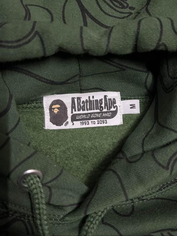 Bape BAPE Green Hoodie Men's Size M Size US M / EU 48-50 / 2 - 4 Thumbnail
