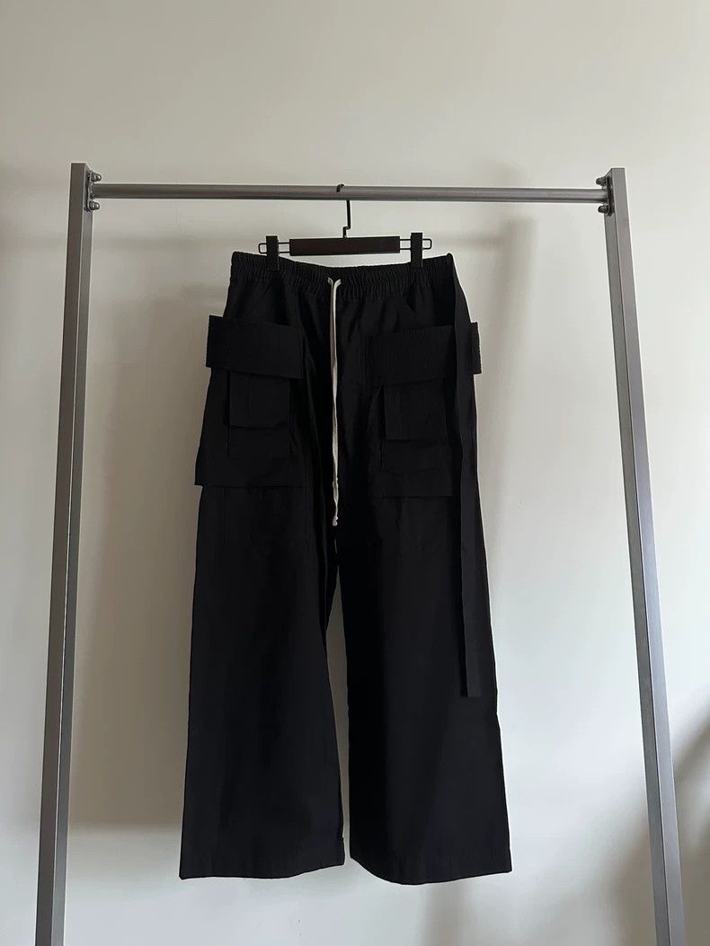Rick Owens Drkshdw Rick Owens DRKSHDW Wide-Leg Cargo Pants Size US 29 - 1 Thumbnail