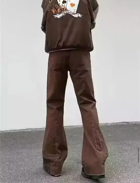 Japanese Brand × Jean Flared Brown Stack Denim Jeans Size US 30 / EU 46 - 2 Thumbnail