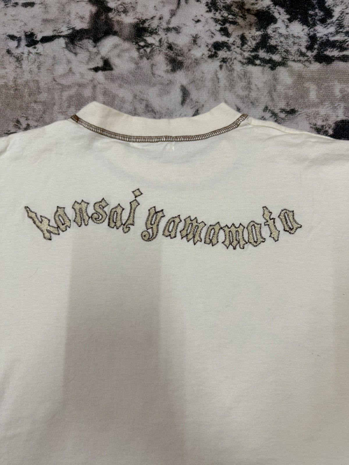 Japanese Brand Kansai o2 KANSAI YAMAMOTO embroidered logo Tshirt Size US L / EU 52-54 / 3 - 11 Thumbnail