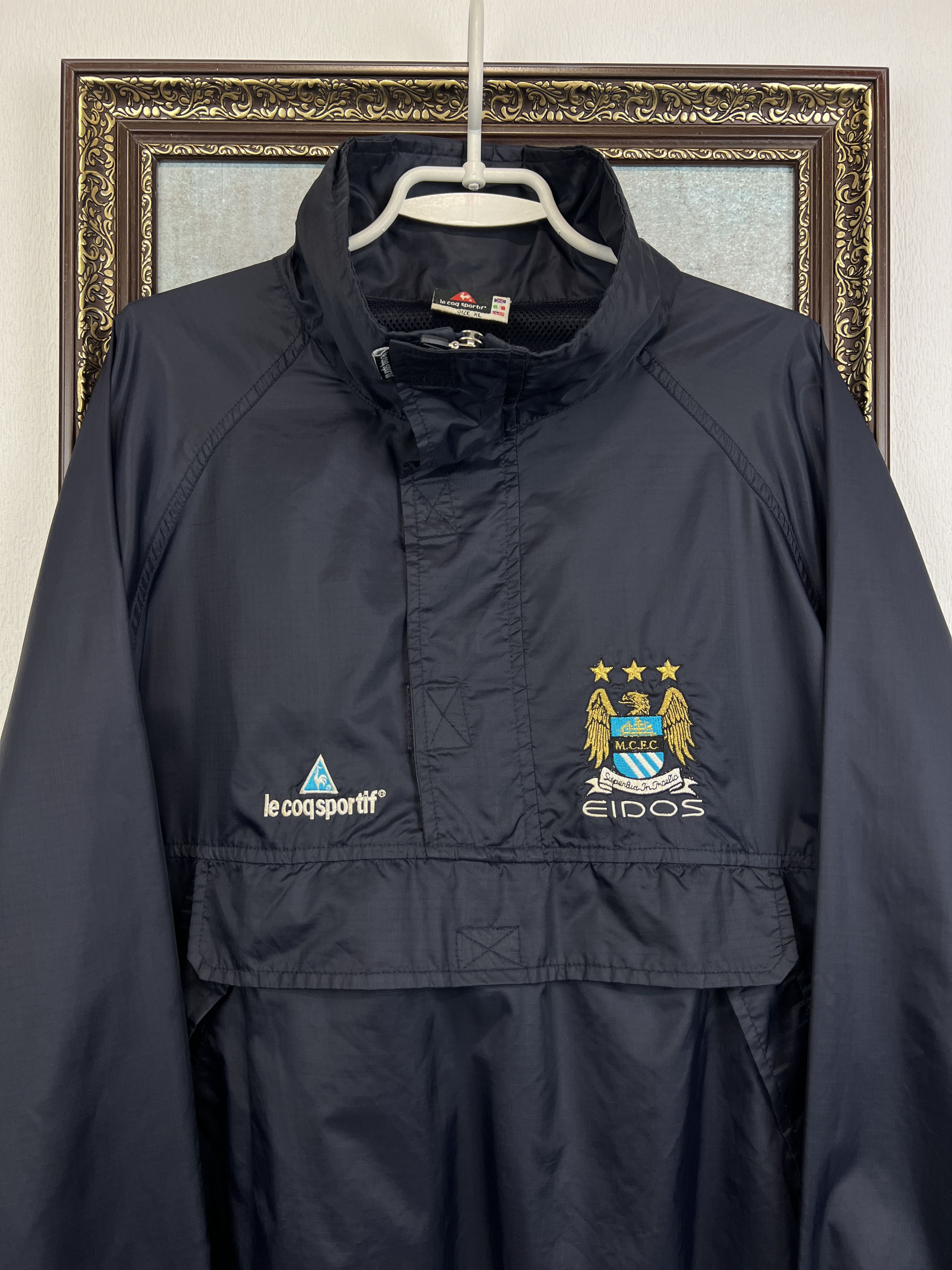 Le Coq Sportif Vintage Manchester City Rain Football Jacket Windbreaker Size US XL / EU 56 / 4 - 2 Thumbnail
