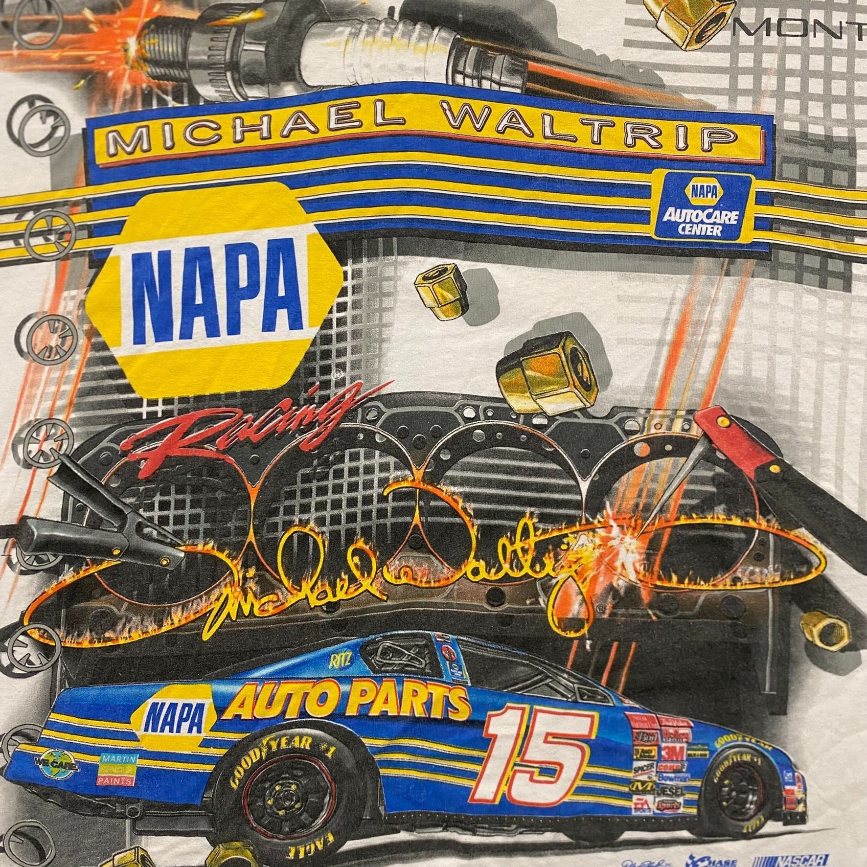 NASCAR Vintage 90s NAPA NASCAR AOP Baggy Essential Racing Tee Size US XXL / EU 58 / 5 - 7 Thumbnail