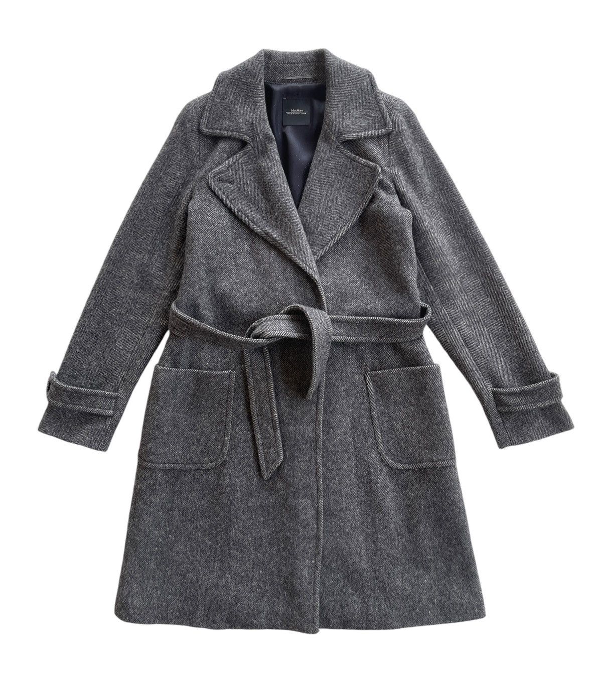 Max Mara Max Mara Wool Belted Overcoat Size L / US 10 / IT 46 - 2 Thumbnail