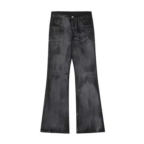 Designer paint distressed wax flared pants Size US 30 / EU 46 - 3 Thumbnail