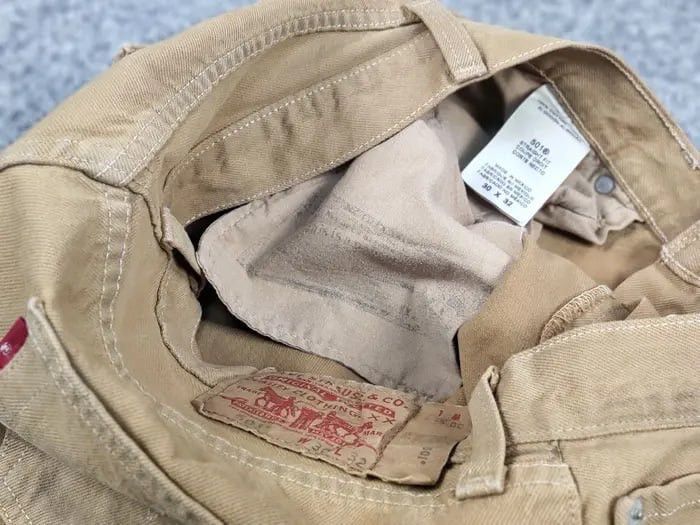 Levi's Vintage 90's Levi’s 501 Beige Faded Denim Jeans Pants Size US 30 / EU 46 - 23 Thumbnail