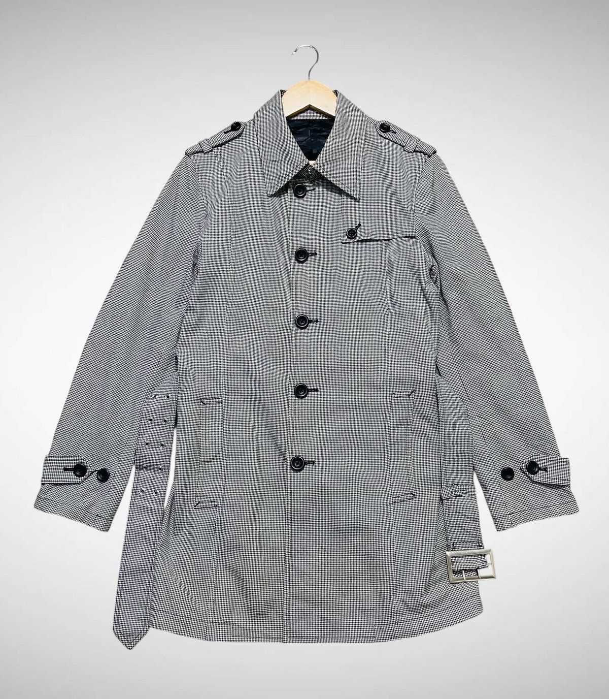 Tornado Mart Vintage Tornado Mart Houndstooth Trench Coat Size US M / EU 48-50 / 2 - 3 Thumbnail