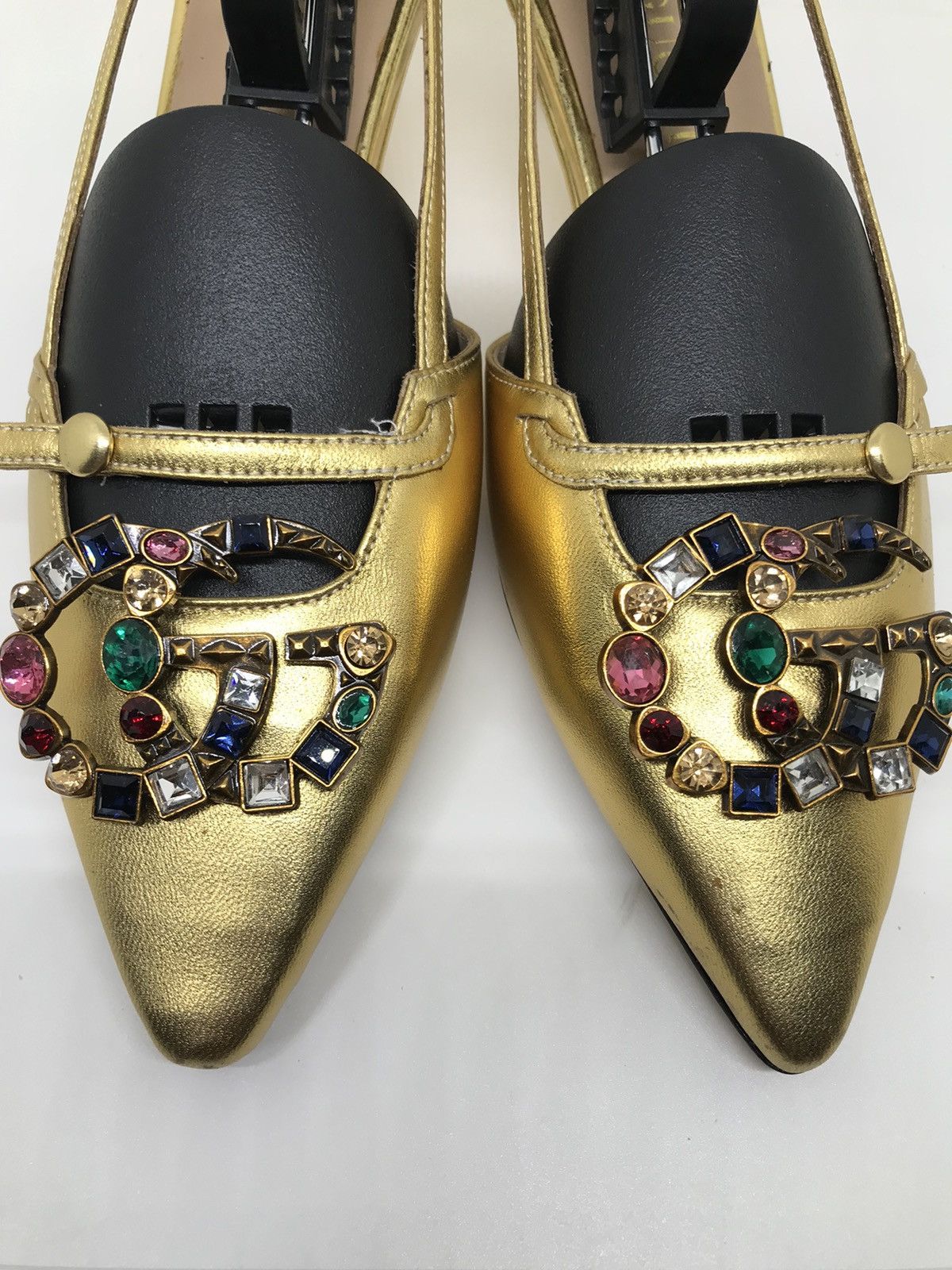 Gucci Gucci GG Crystal Bamboo Unia Heels Size US 8 / IT 38 - 5 Thumbnail