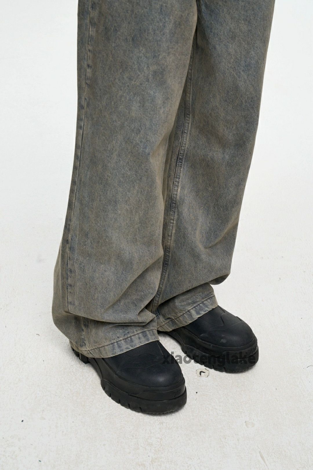 Jean × Vintage washed faded loose baggy skate hiphop stain jeans Size US 30 / EU 46 - 4 Thumbnail