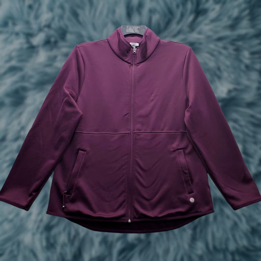 Talbots Talbots Jacket Women XL Purple Fleece Lined Stretch Mock Neck Zip Up Outdoor EUC Womens XL Purple Zip Up Jacket Size XL / US 12-14 / IT 48-50 - 1 Thumbnail