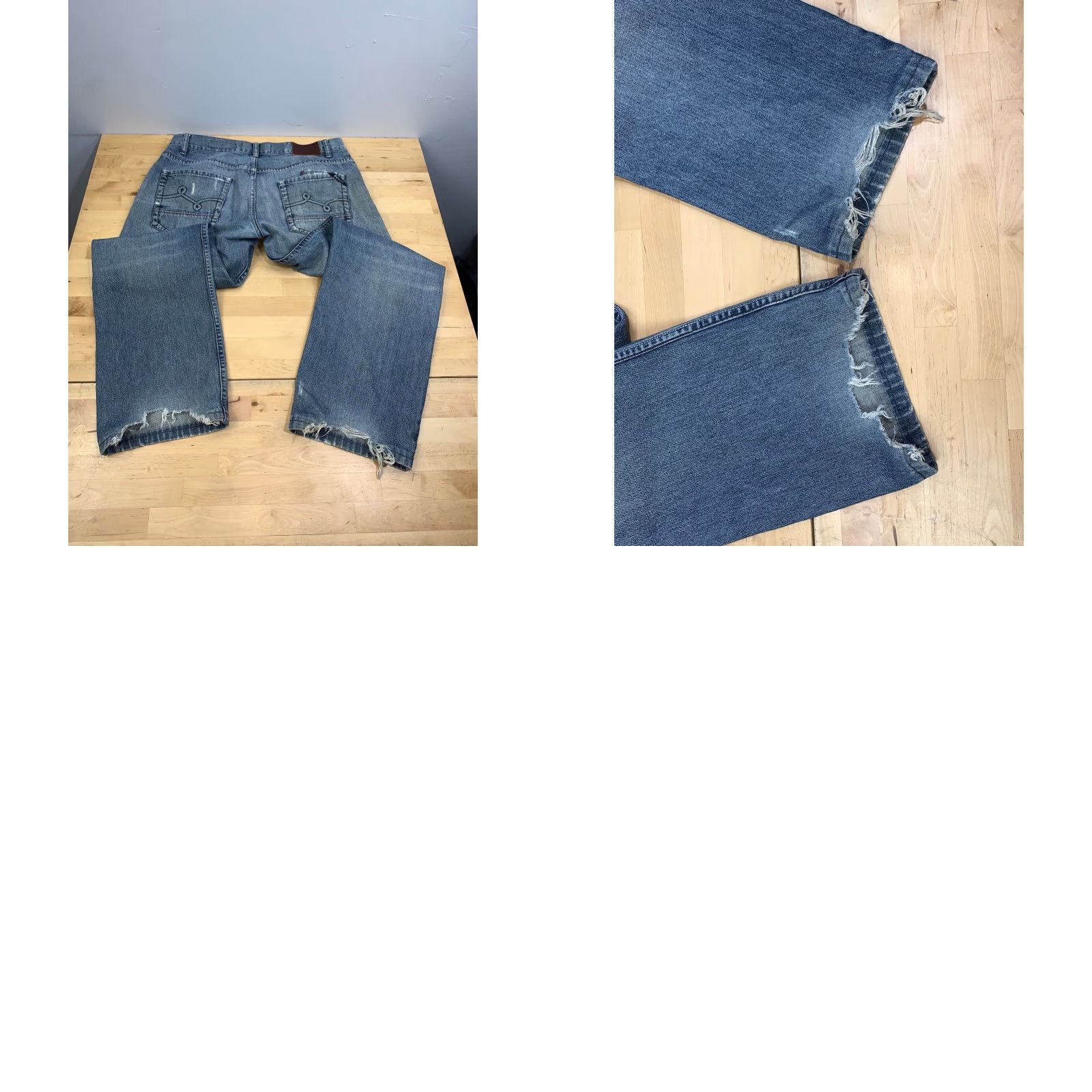 Denime LRG Jeans Denim Straight Jeans Mens 34x29 Blue Denim Dusted Medium Wash Pockets Easy Care 12092 Regular Fit Size US 34 / EU 50 - 10 Thumbnail