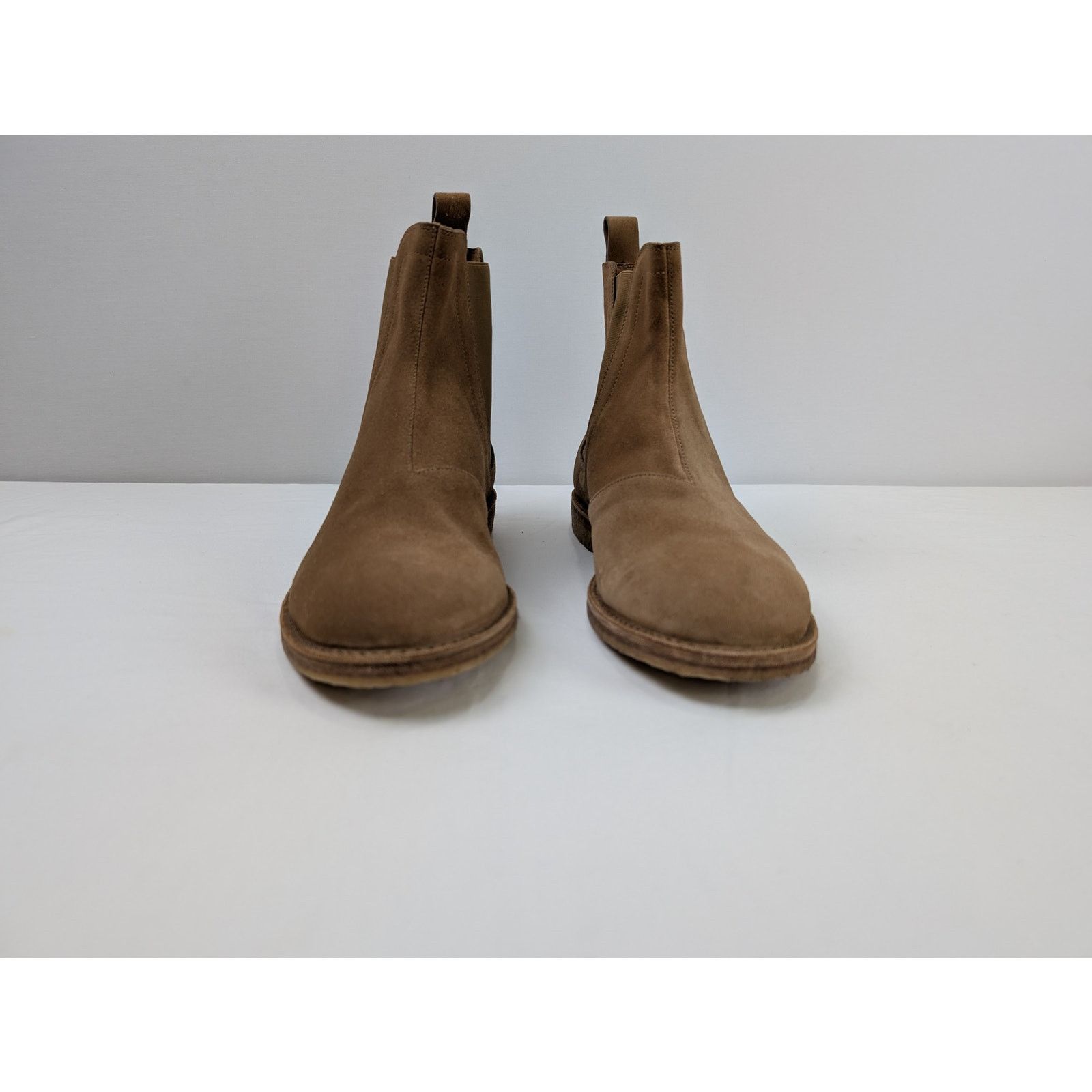 Bottega Veneta o1rshd1 Q:2 / Calf Suede Chelsea Boots in Camel Size US 12 / EU 45 - 6 Thumbnail