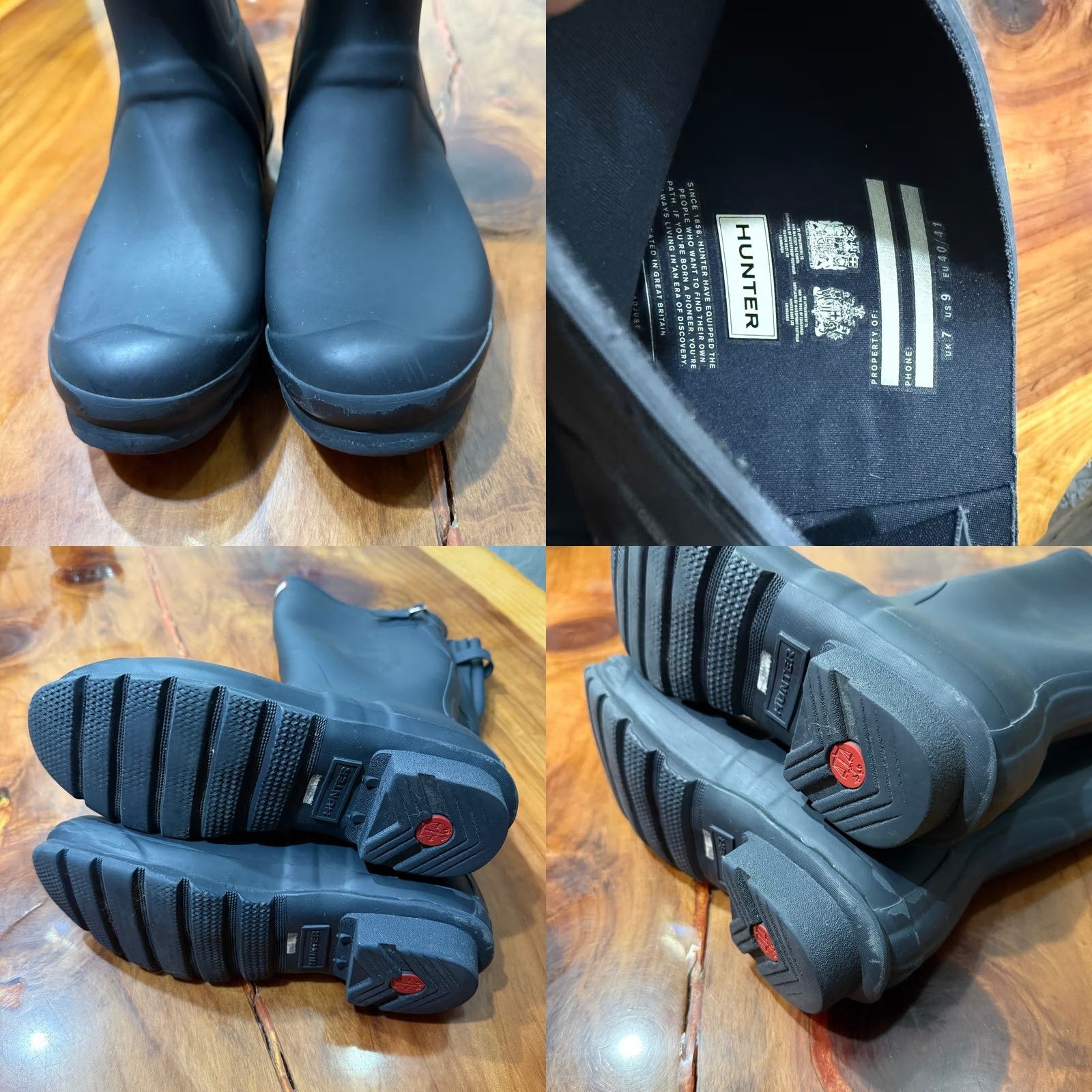 Hunter Hunter Original Tall Rain Boots Womens 9 Gray Waterproof Pull On Casual Boots Weatherproof Size US 10 / IT 40 - 8 Thumbnail