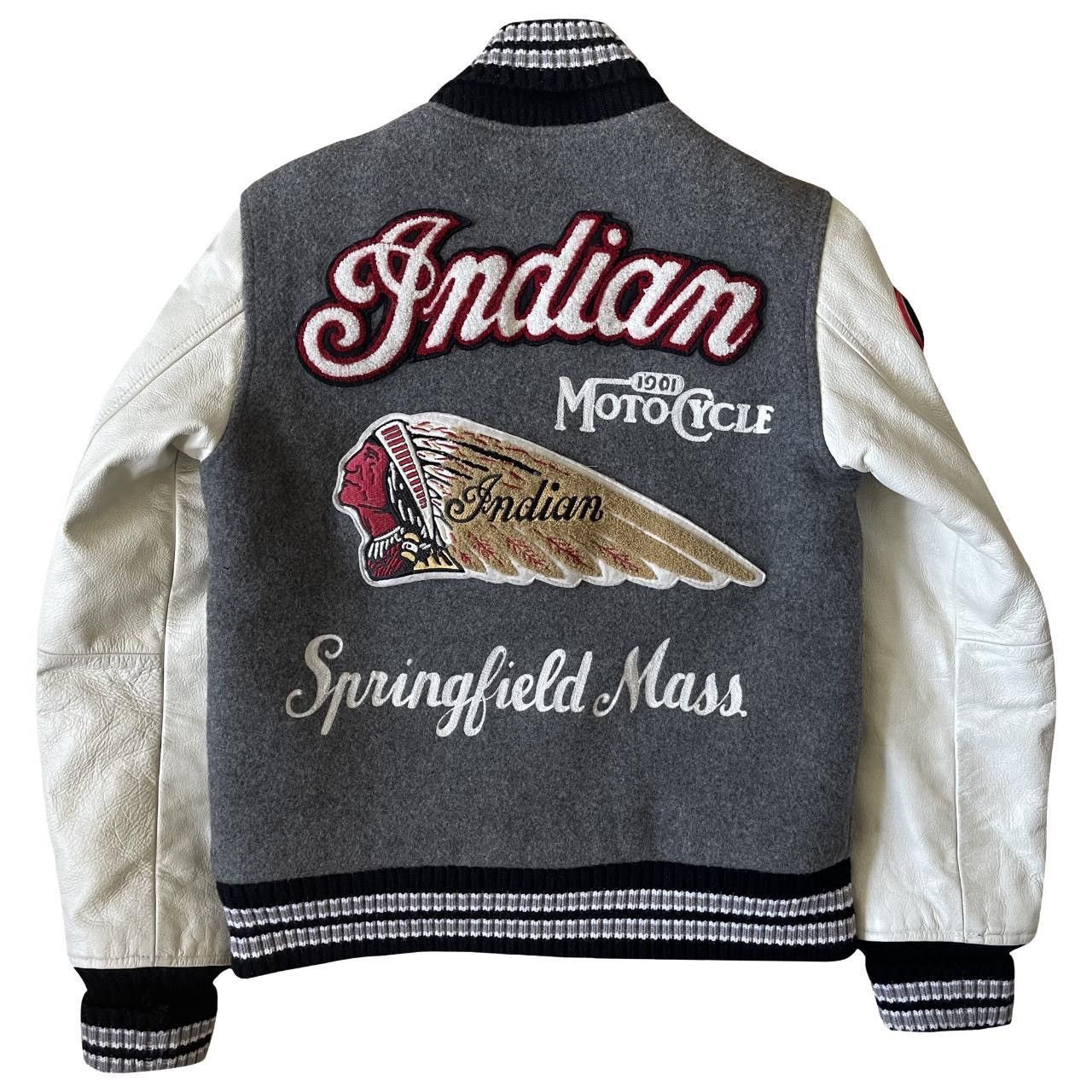 Indian Motorcycle × Whitesville Indian Motorcycle Varsity Jacket Size US S / EU 44-46 / 1 - 2 Thumbnail