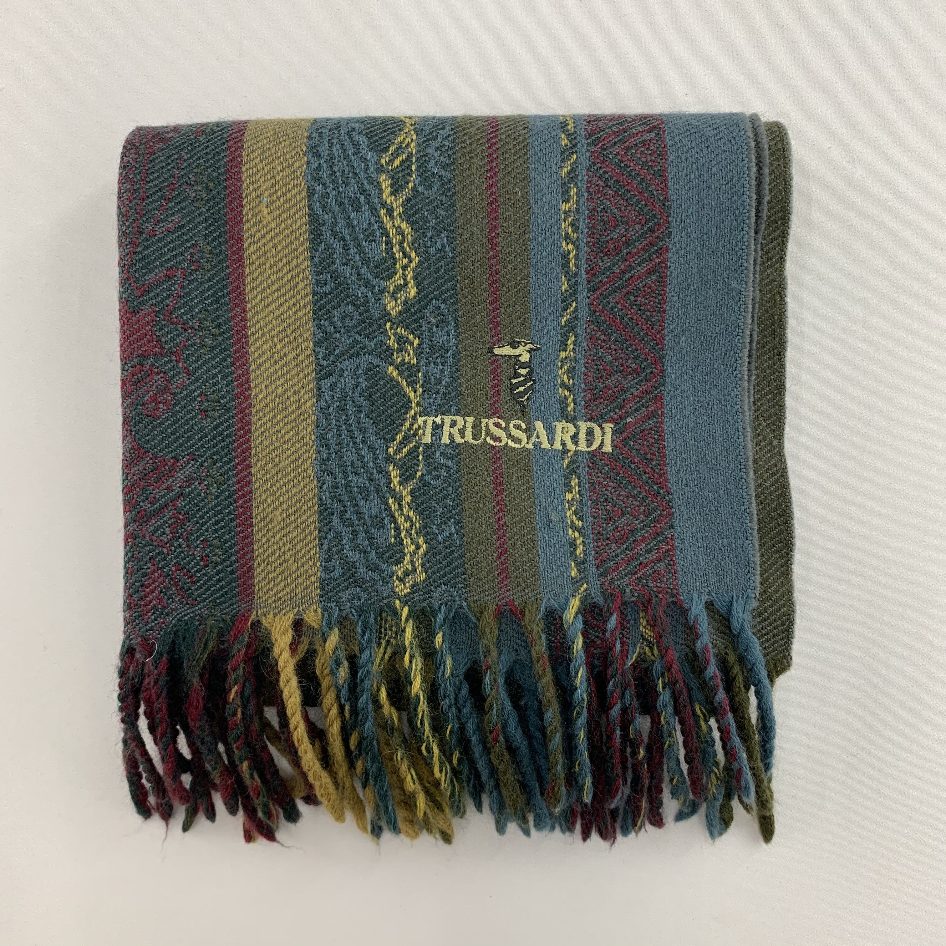 Trussardi Trussardi Scarf Wool Muffler Neck Wrap BL4375 Size ONE SIZE - 4 Thumbnail