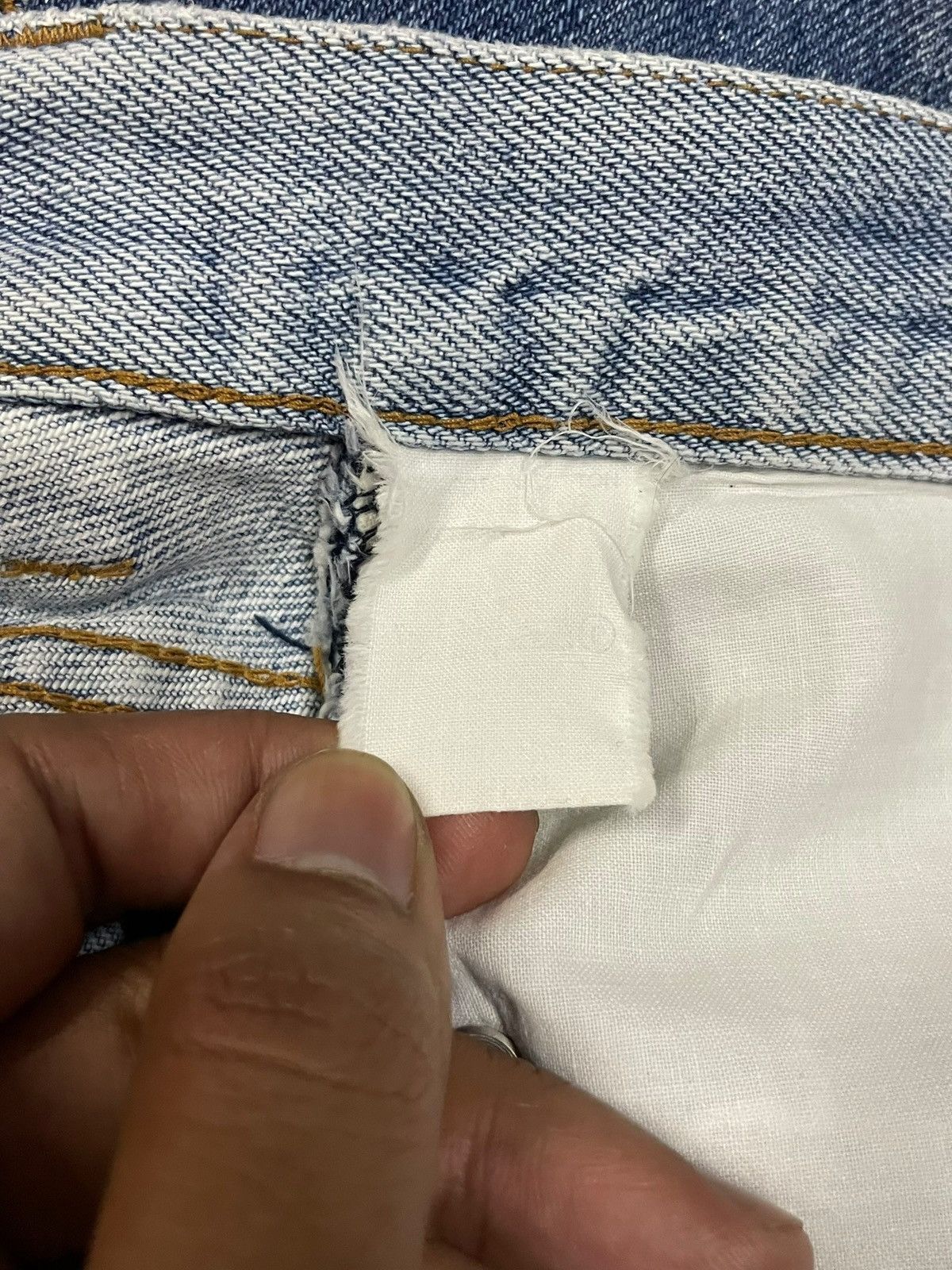A.P.C. Vintage A.P.C Selvedge Button Fly Straight Frayed Blue Jeans Size 27" / US 4 / IT 40 - 14 Thumbnail
