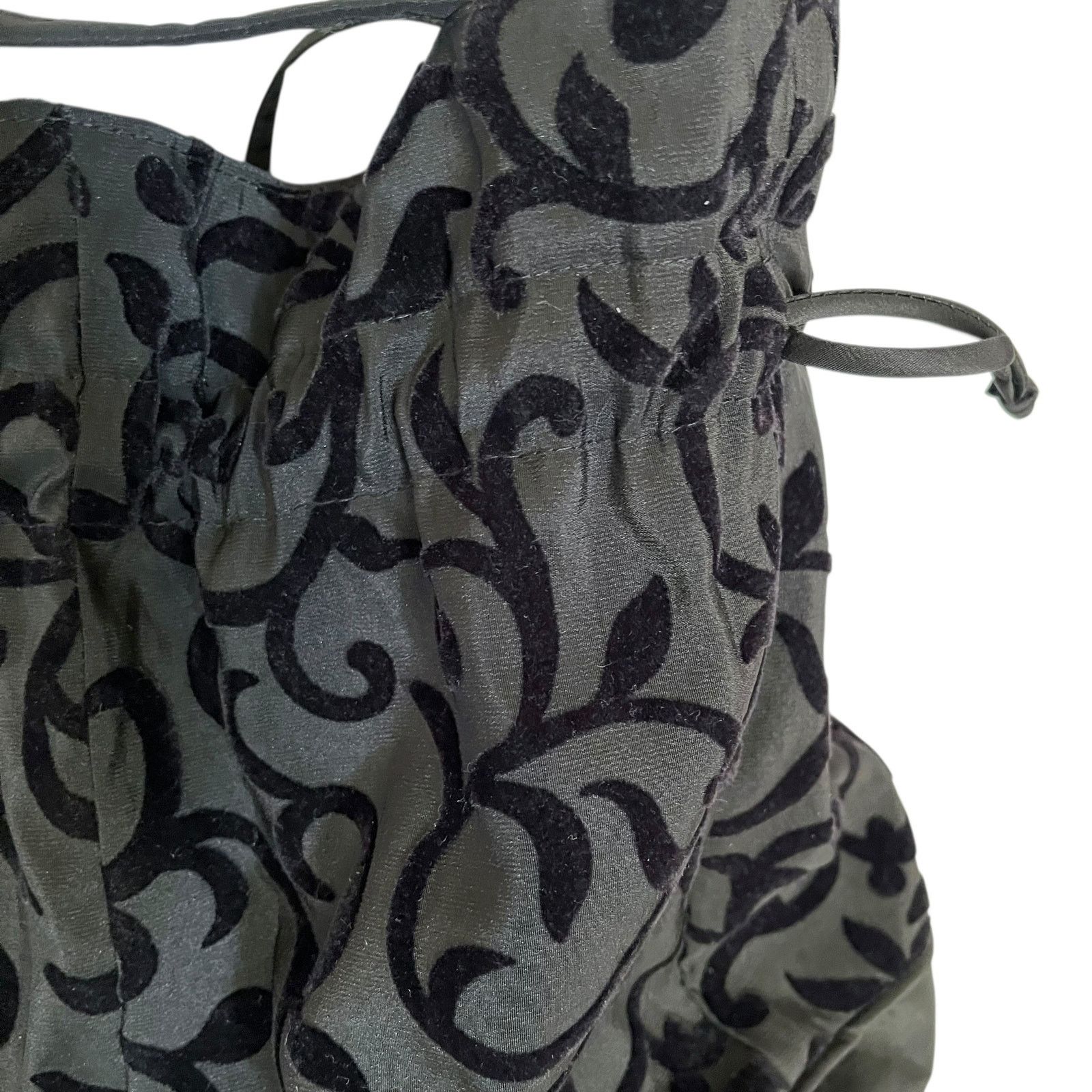 Other NWT Mycra Pac Reversible Black Scroll Drawstring Bag Size ONE SIZE - 4 Thumbnail