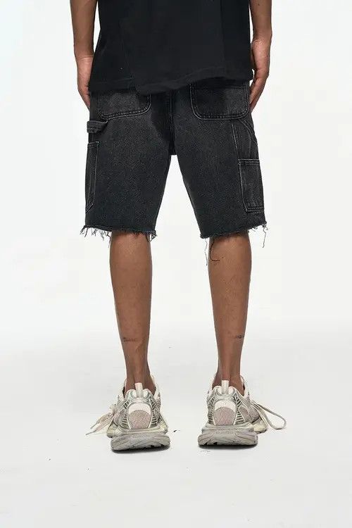 Japanese Brand High street patchwork raw edge logging denim shorts Size US 34 / EU 50 - 7 Thumbnail