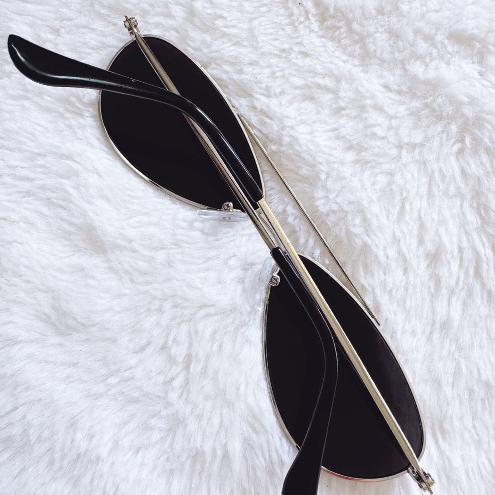 Other Carl Black w/ Silver Rims Aviator Sunglasses Size ONE SIZE - 10 Thumbnail