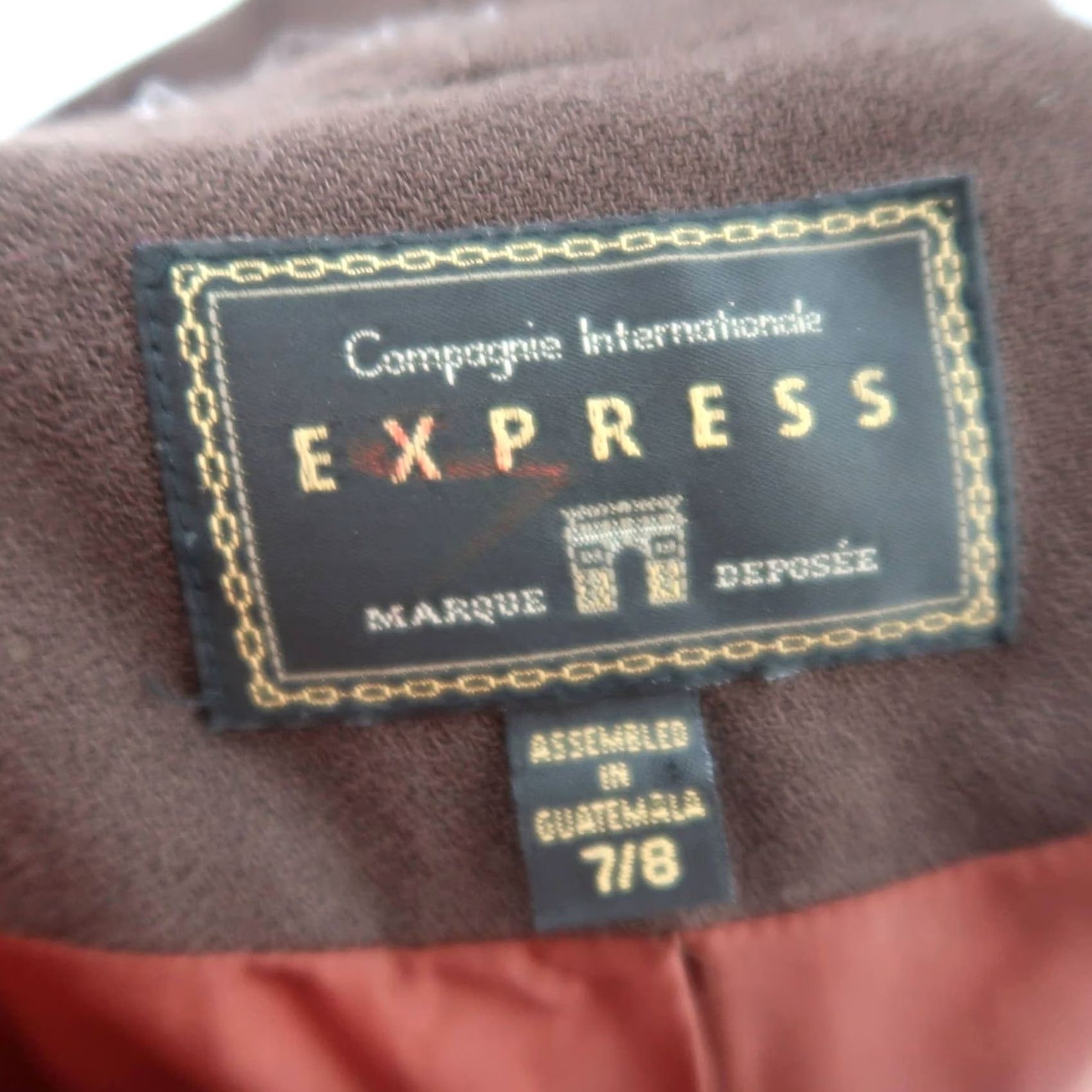 Express VINTAGE Express blazer jacket 90s chocolate brown tie front 8 Mens Women please refer to sizing, Regular, Rayon, Brown Size M / US 6-8 / IT 42-44 - 5 Thumbnail