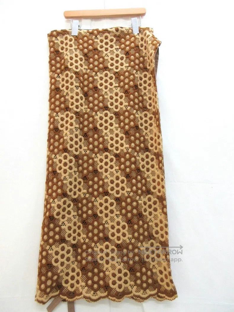 Comme des Garcons Comme des Garcons size M Yellow Retro Floral Design Skirt Size 23" - 1 Thumbnail