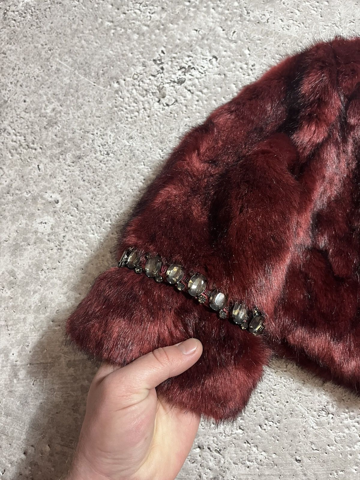If Six Was Nine × Vintage FAUX FUR AMAZING CROPPED AVANT GARDE JACKET Size S / US 4 / IT 40 - 4 Thumbnail