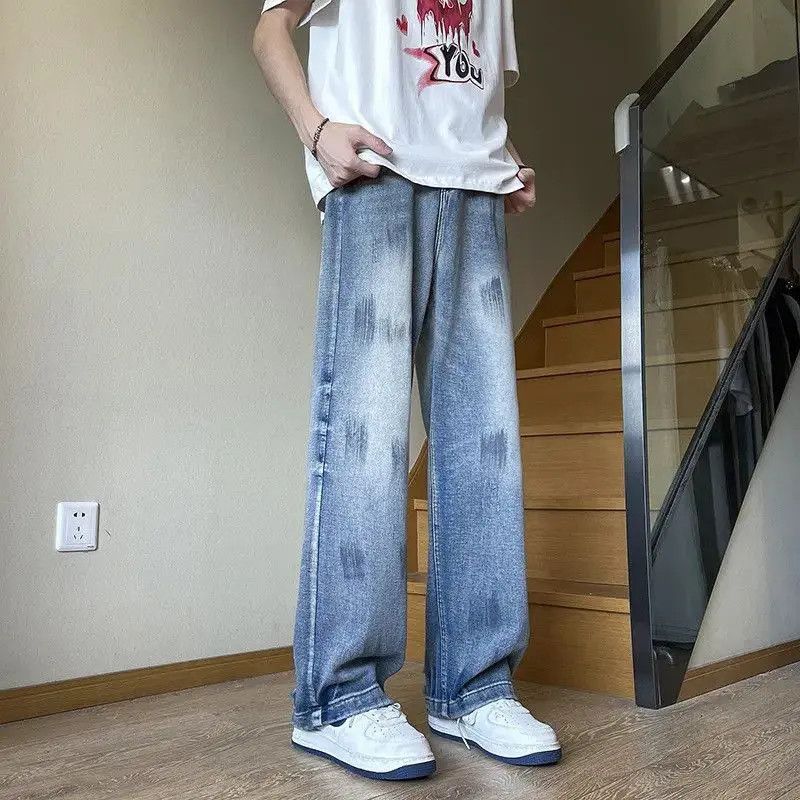 Japanese Brand Retro hip-hop straight leg wide leg jeans Size US 32 / EU 48 - 2 Thumbnail