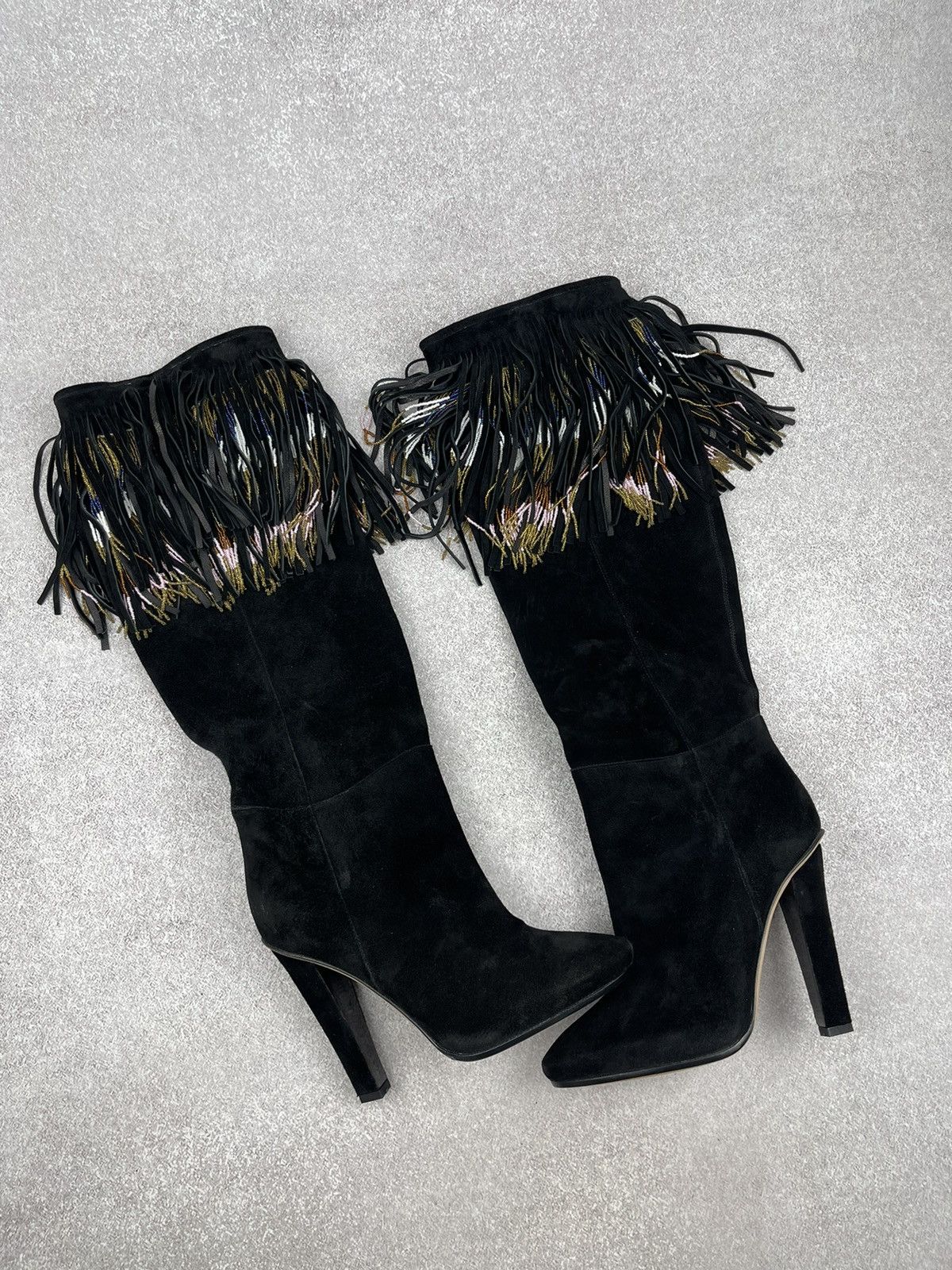 Jimmy Choo Jimmy Choo Suede Heels Boots Size 38 Size US 8 / IT 38 - 13 Thumbnail