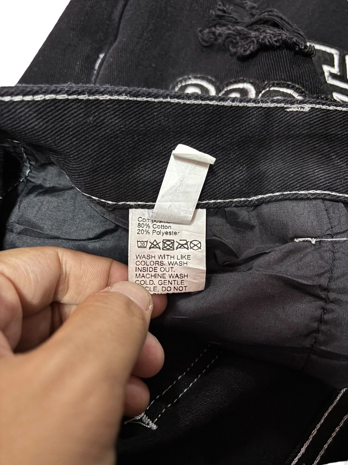 Other Embroidered Baggy Jeans Size US 37 - 8 Thumbnail