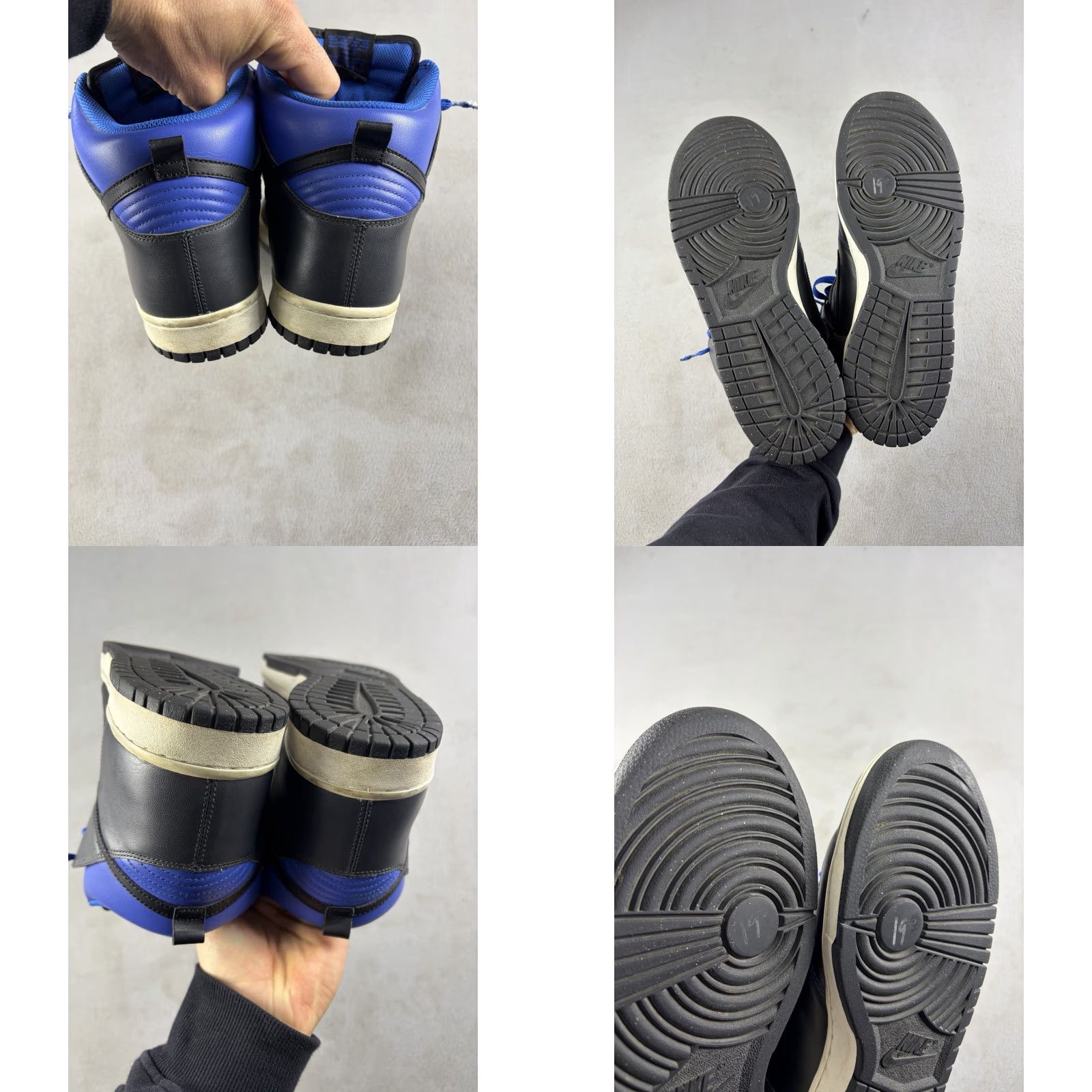 Nike Nike Dunk High Black Blue Sneakers 2008 Men US 12 Leather Rubber High Top 317982-003 Size US 12 / EU 45 - 9 Thumbnail