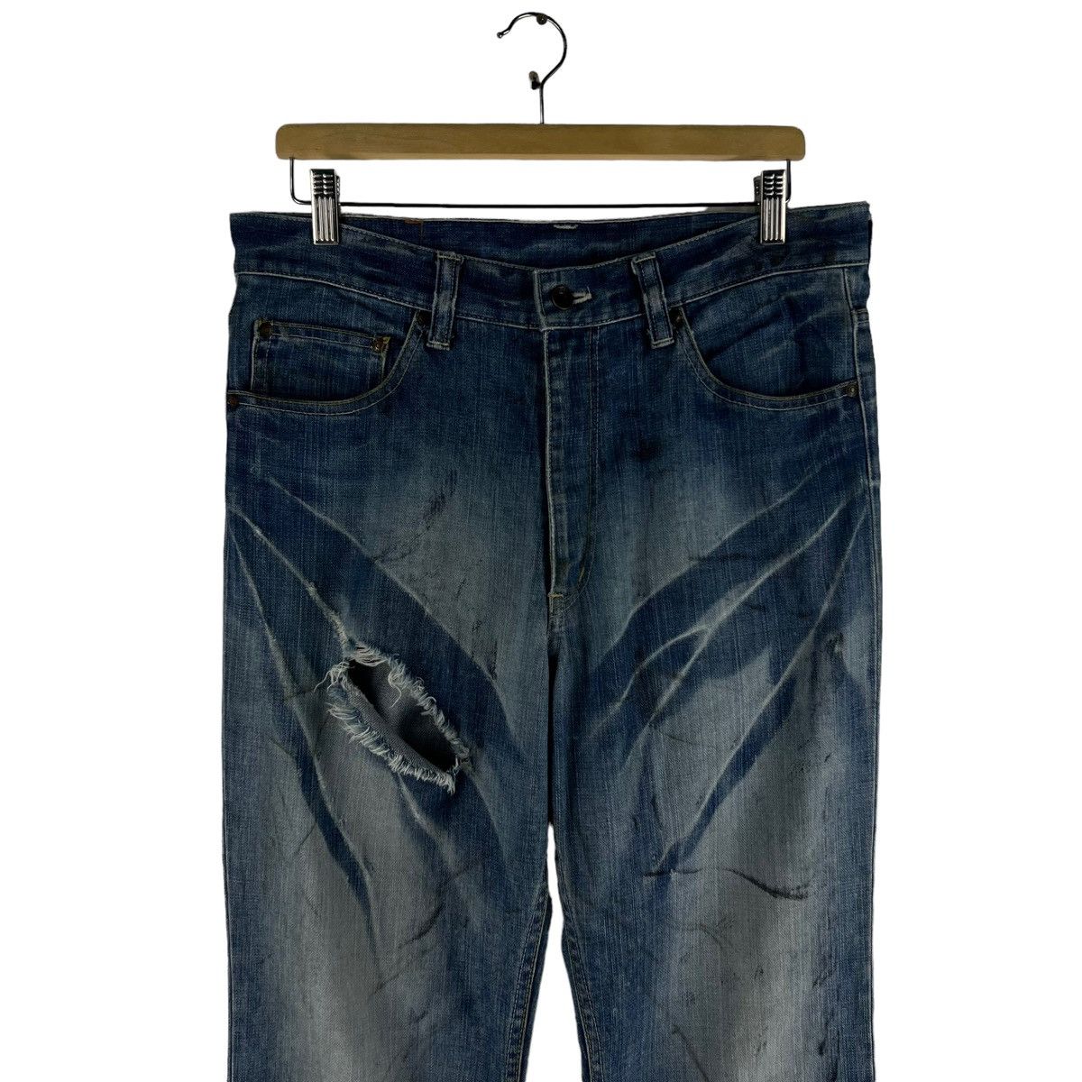 Hysteric Glamour 🔥VTG DENIM JEANS DISTRESSED PUNK ECSTASY JAPAN Size US 38 / EU 54 - 2 Thumbnail