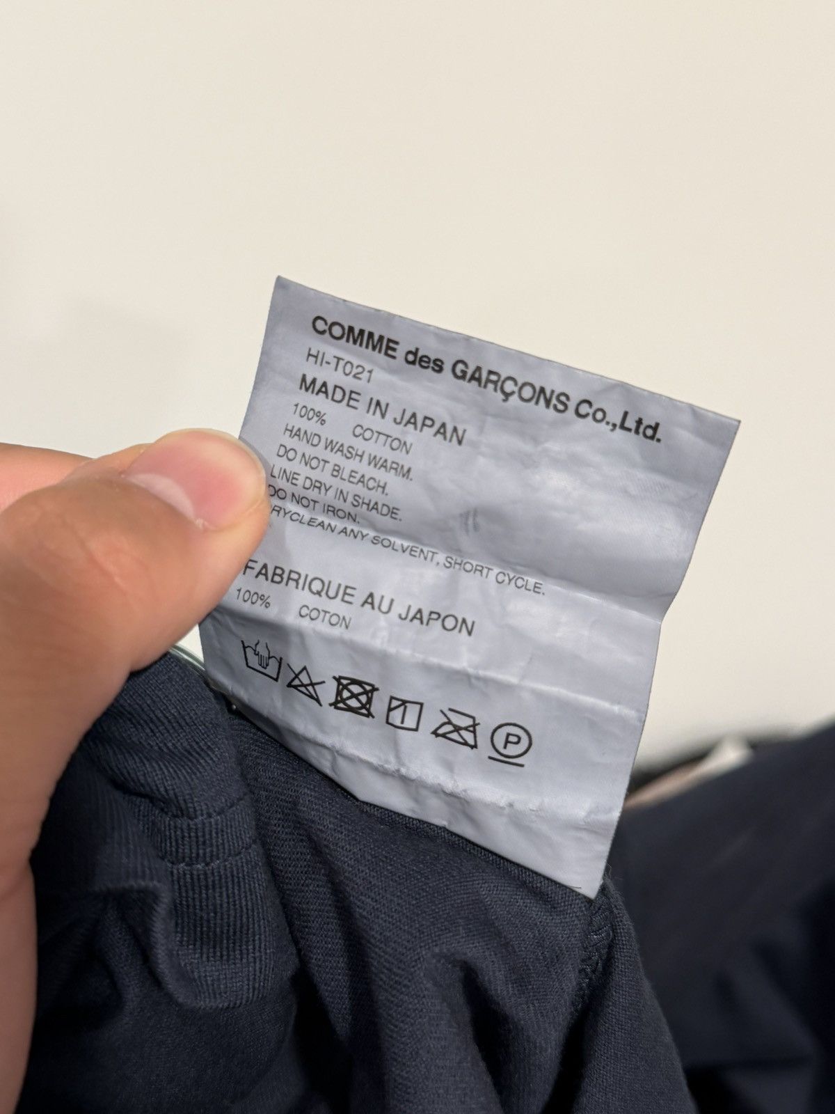 Comme des Garcons Homme Comme Des Garcons Homme Navy Pocket T-Shirt Size US XL / EU 56 / 4 - 6 Thumbnail