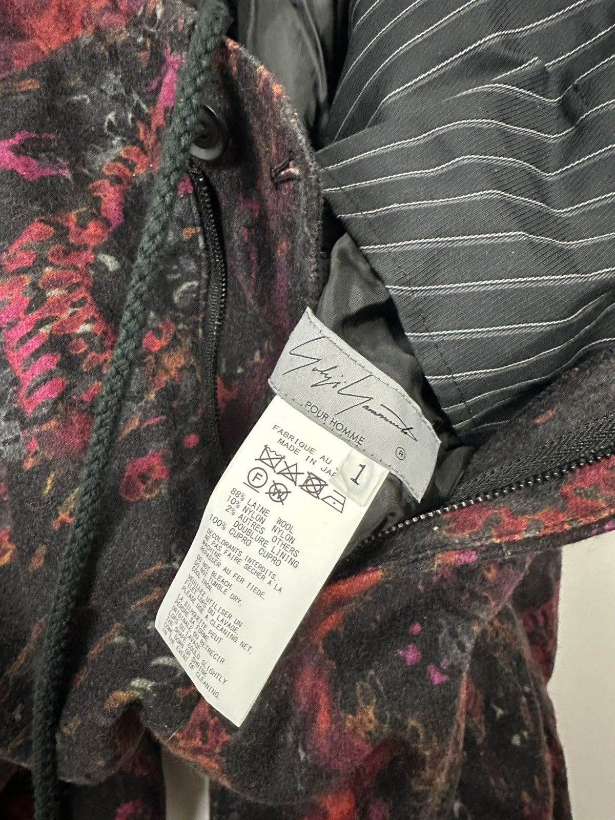 Yohji Yamamoto Pour Homme Wool Blend Patterned Lounge Pants Size US 30 / EU 46 - 7 Thumbnail