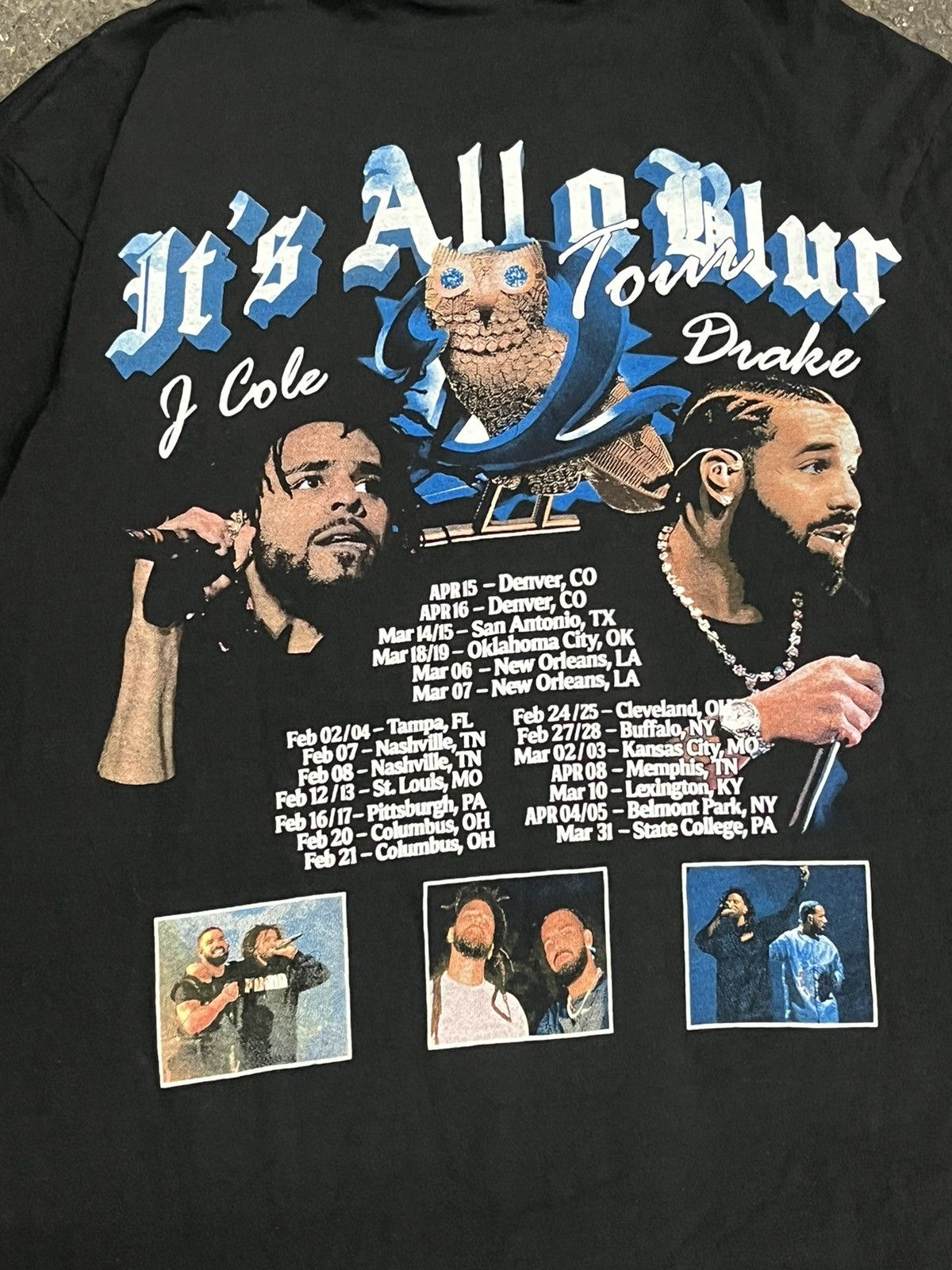 Vintage Drake j cole tour shirt hype rare streetwear skater hiphop Size US L / EU 52-54 / 3 - 4 Thumbnail
