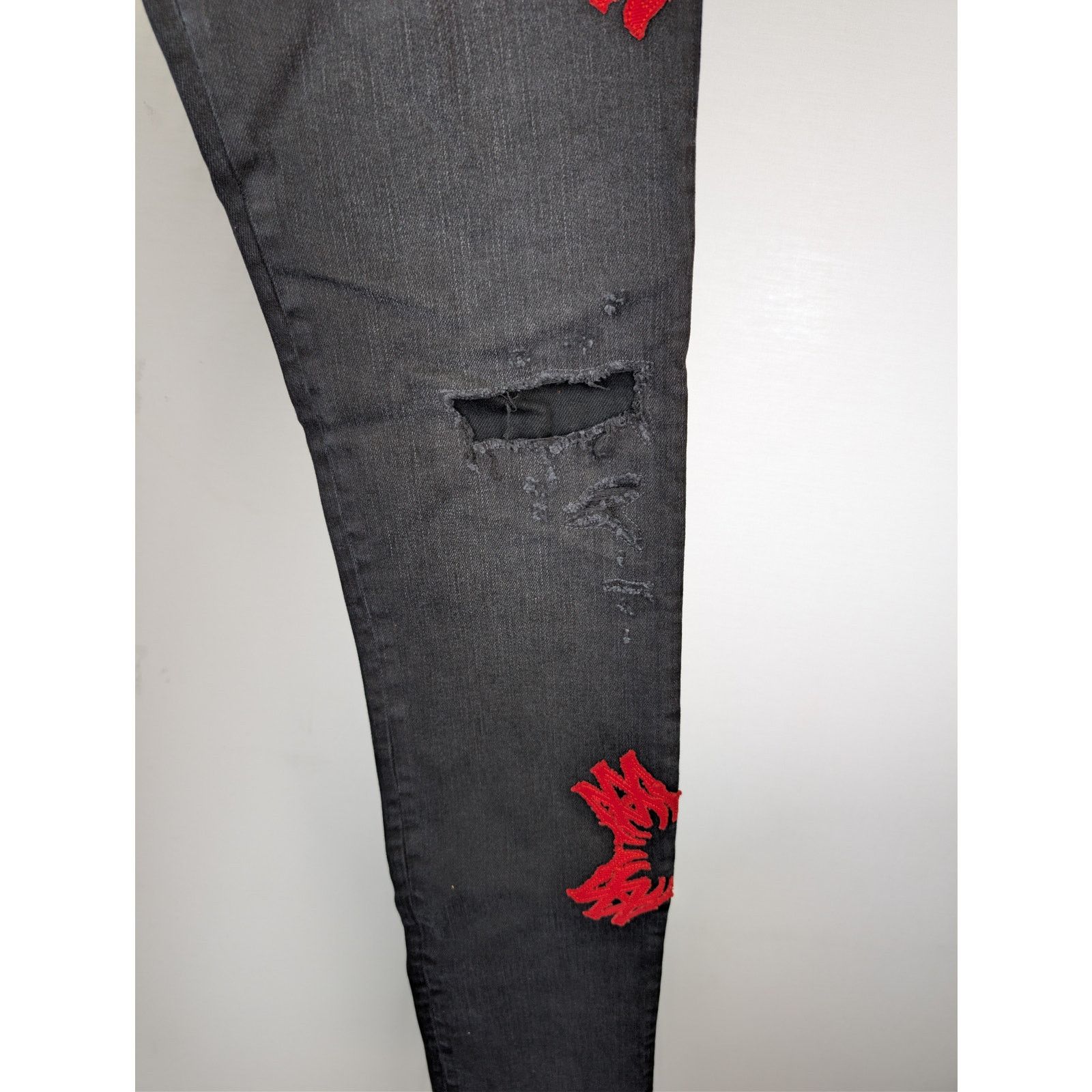Amiri o1rshd1 MA Quad Applique Skinny Jeans in Black Size US 32 / EU 48 - 8 Thumbnail