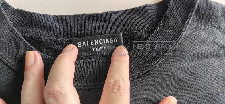 Balenciaga Balenciaga Washed Distressed Logo Sweatshirt Size US M / EU 48-50 / 2 - 3 Thumbnail